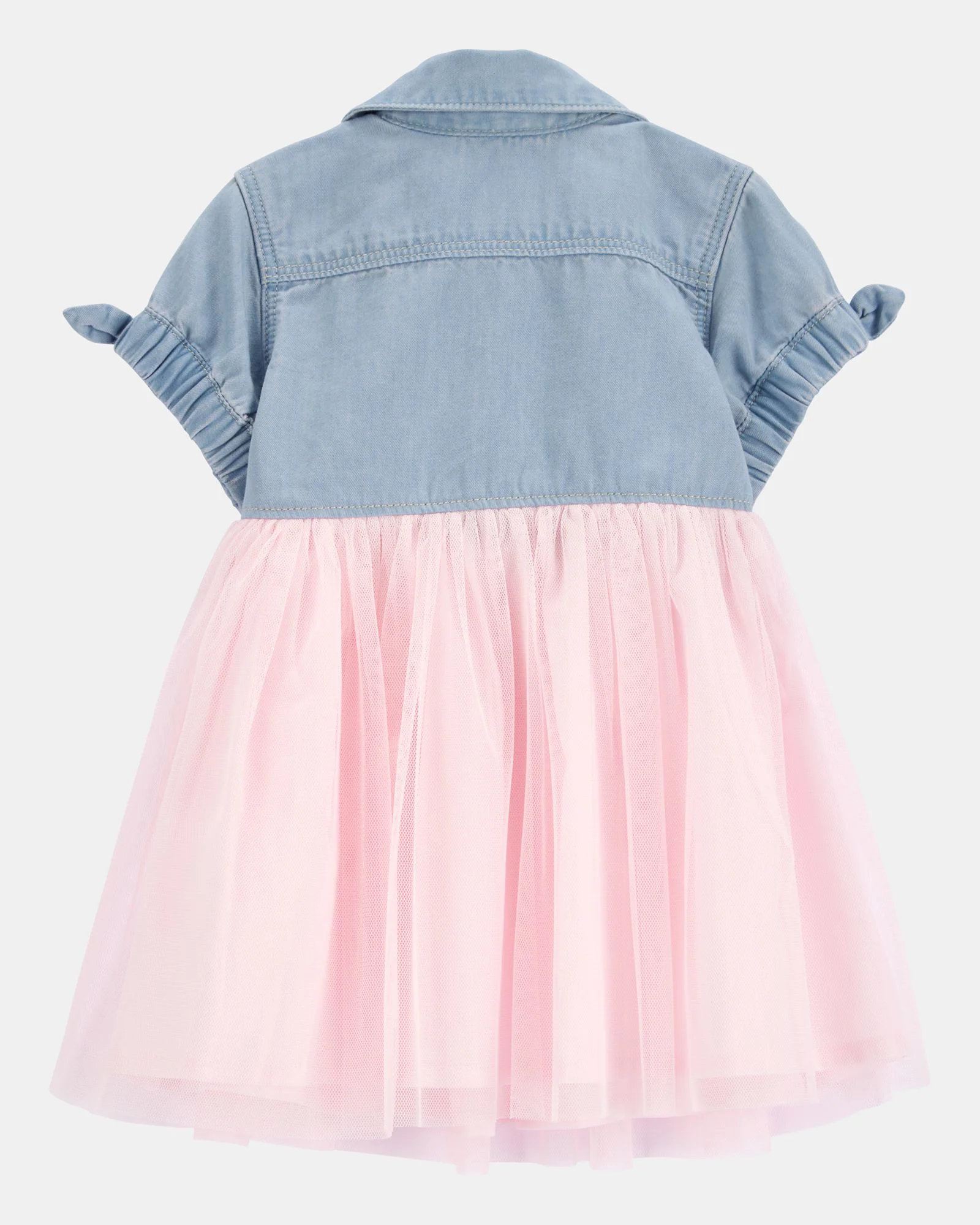 OshKosh Rochita din denim cu tulle Iris Blue Ozone foto