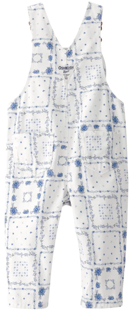 OshKosh Salopeta cu imprimeu floral Blue/Ivory Bandana foto