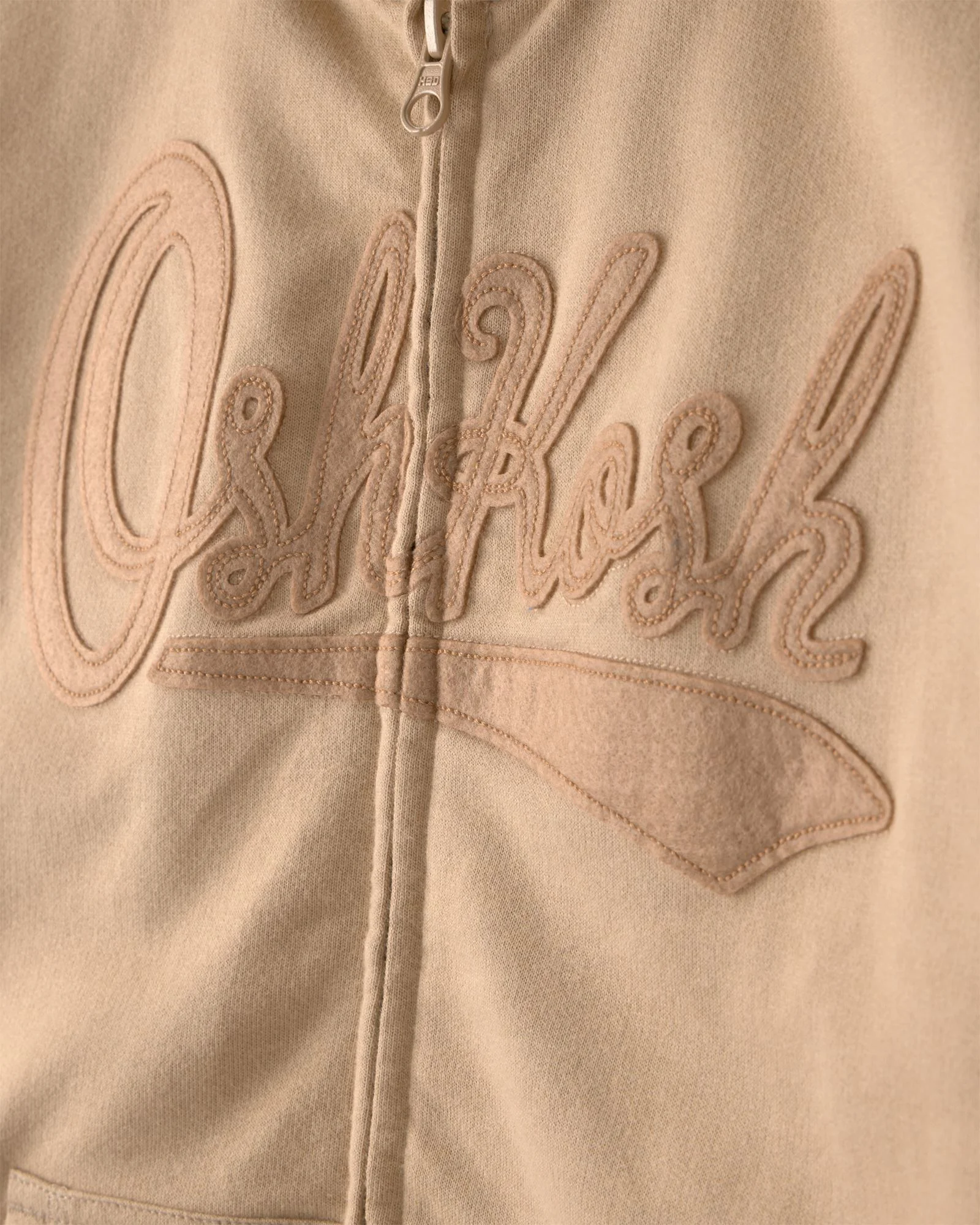 OshKosh Hanorac cu gluga Logo Beige foto