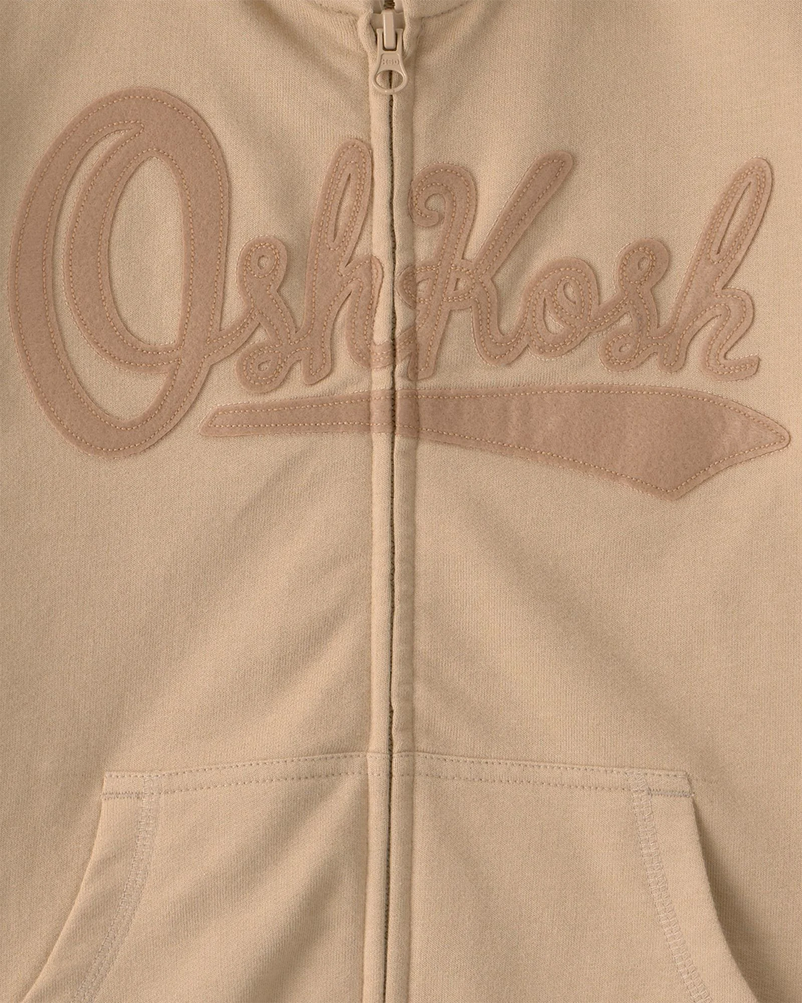 OshKosh Hanorac cu gluga Logo Beige foto