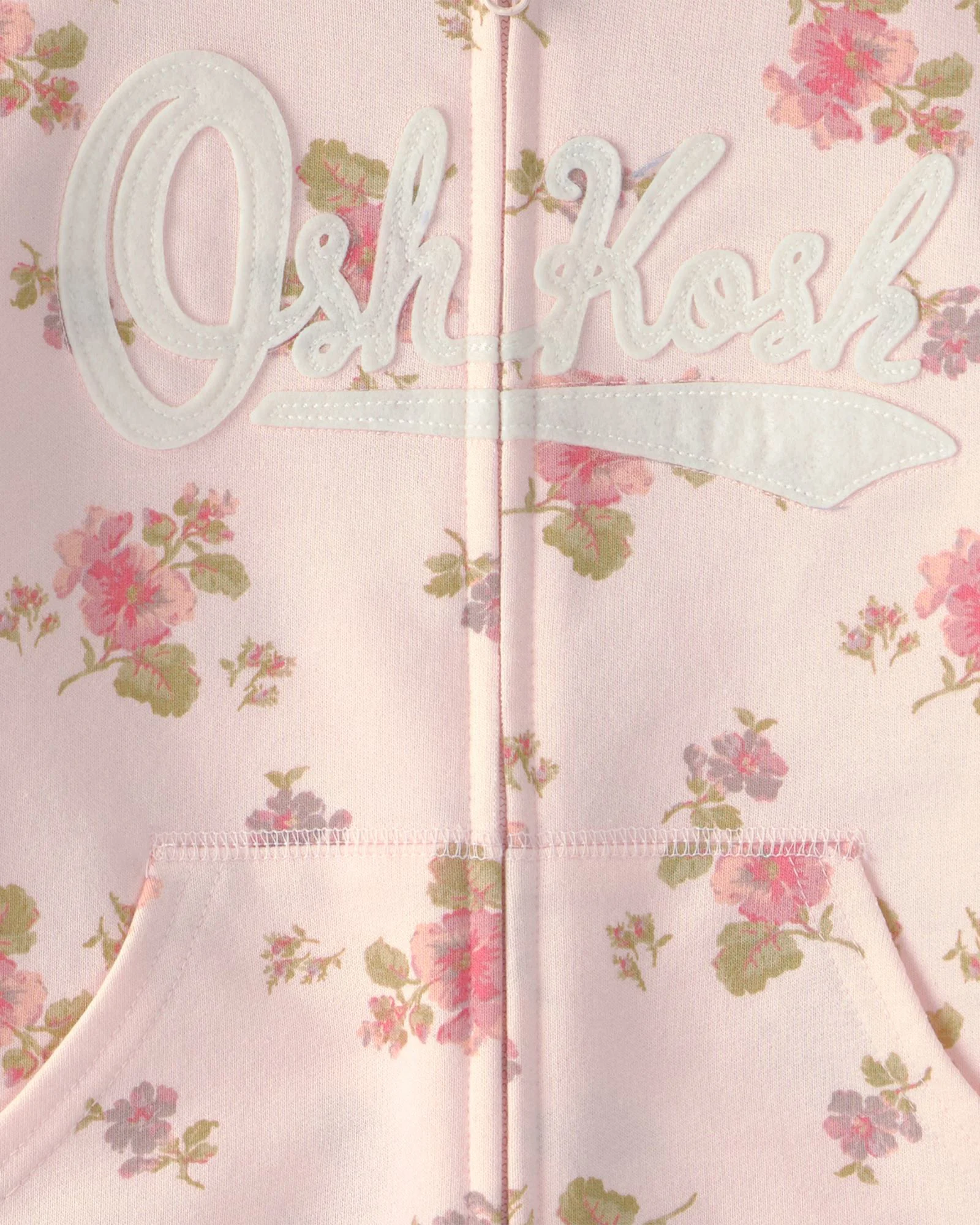OshKosh Худи с капюшоном и цветочным принтом Logo Pink foto