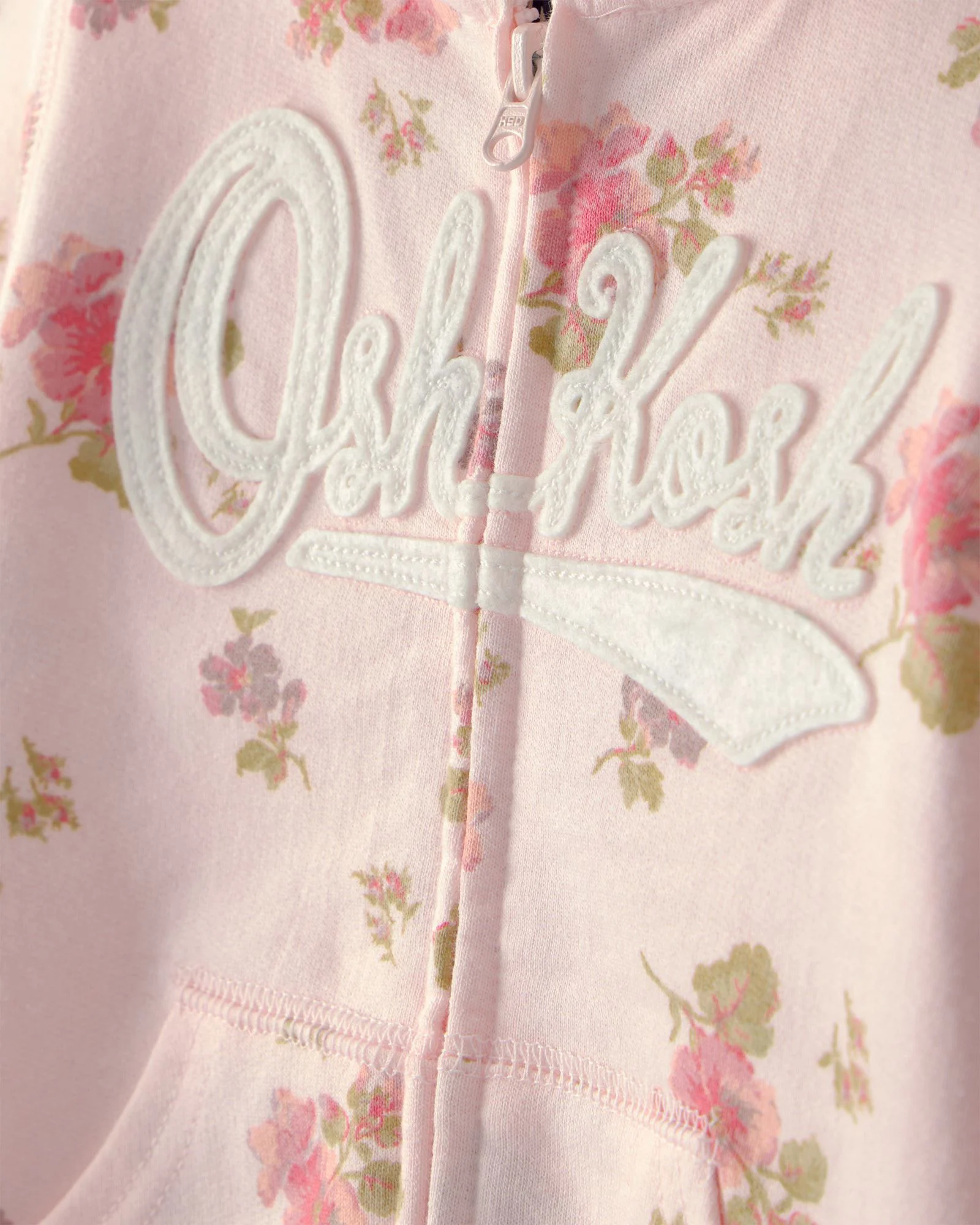 OshKosh Худи с капюшоном и цветочным принтом Logo Pink foto