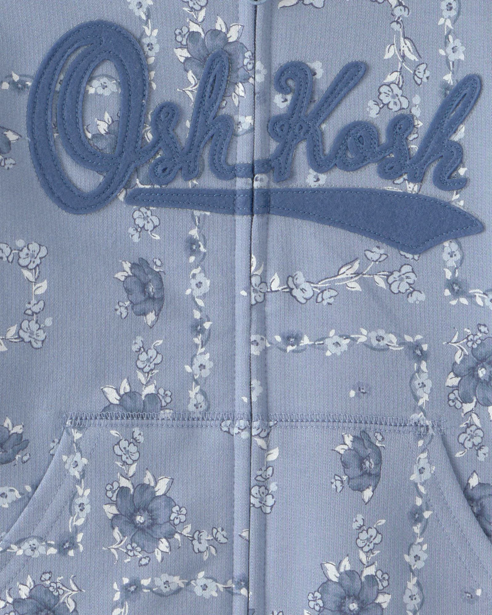 OshKosh Худи с капюшоном и цветочным принтом Logo Blue foto