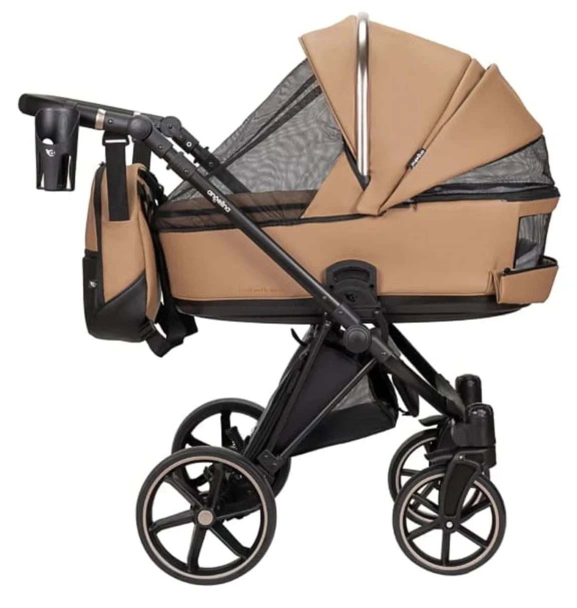 Carucior 2 in 1 Angelina Enigma Premium Eco Roz foto