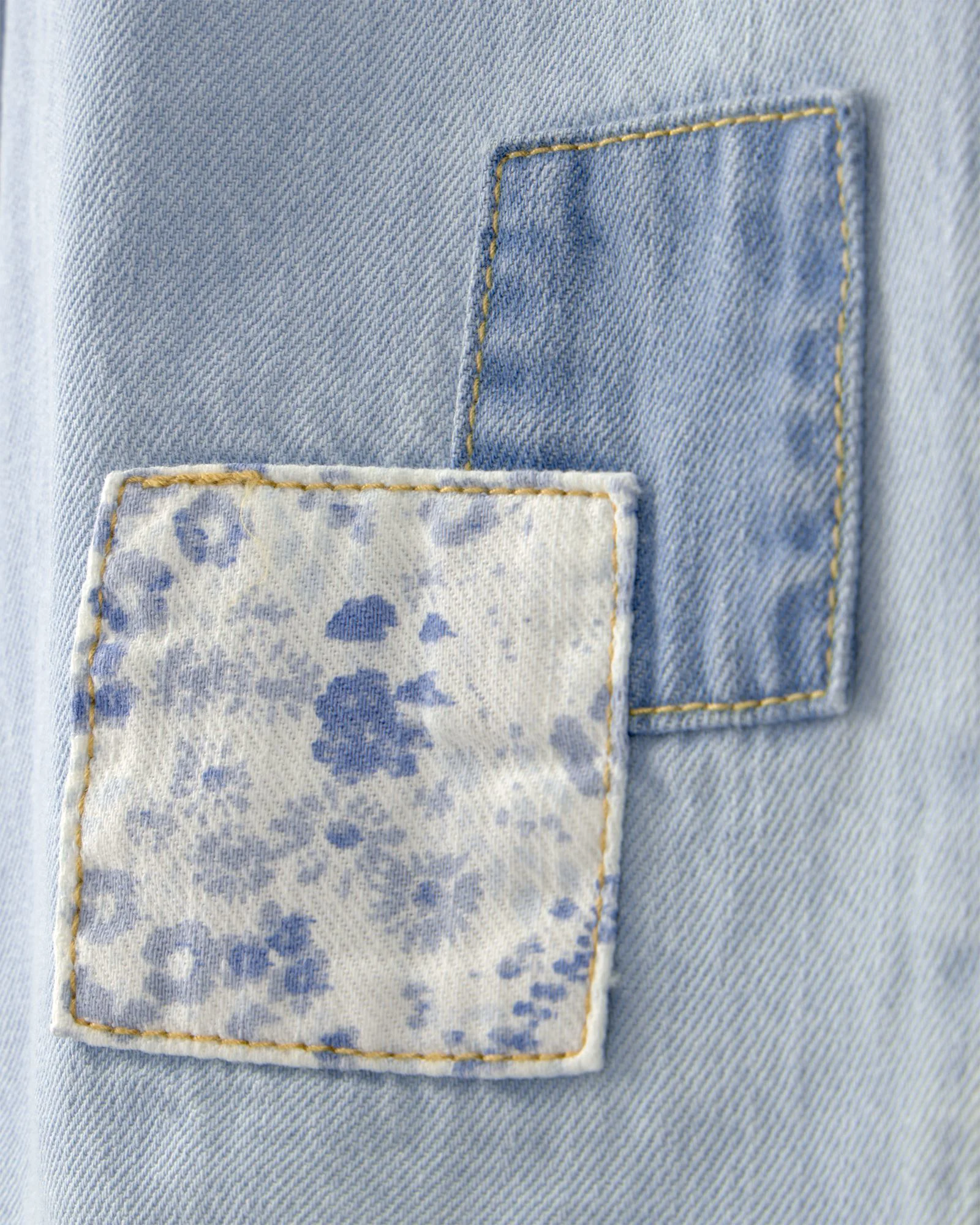 OshKosh Широкие джинсовые штаны Patchwork Light Wash foto
