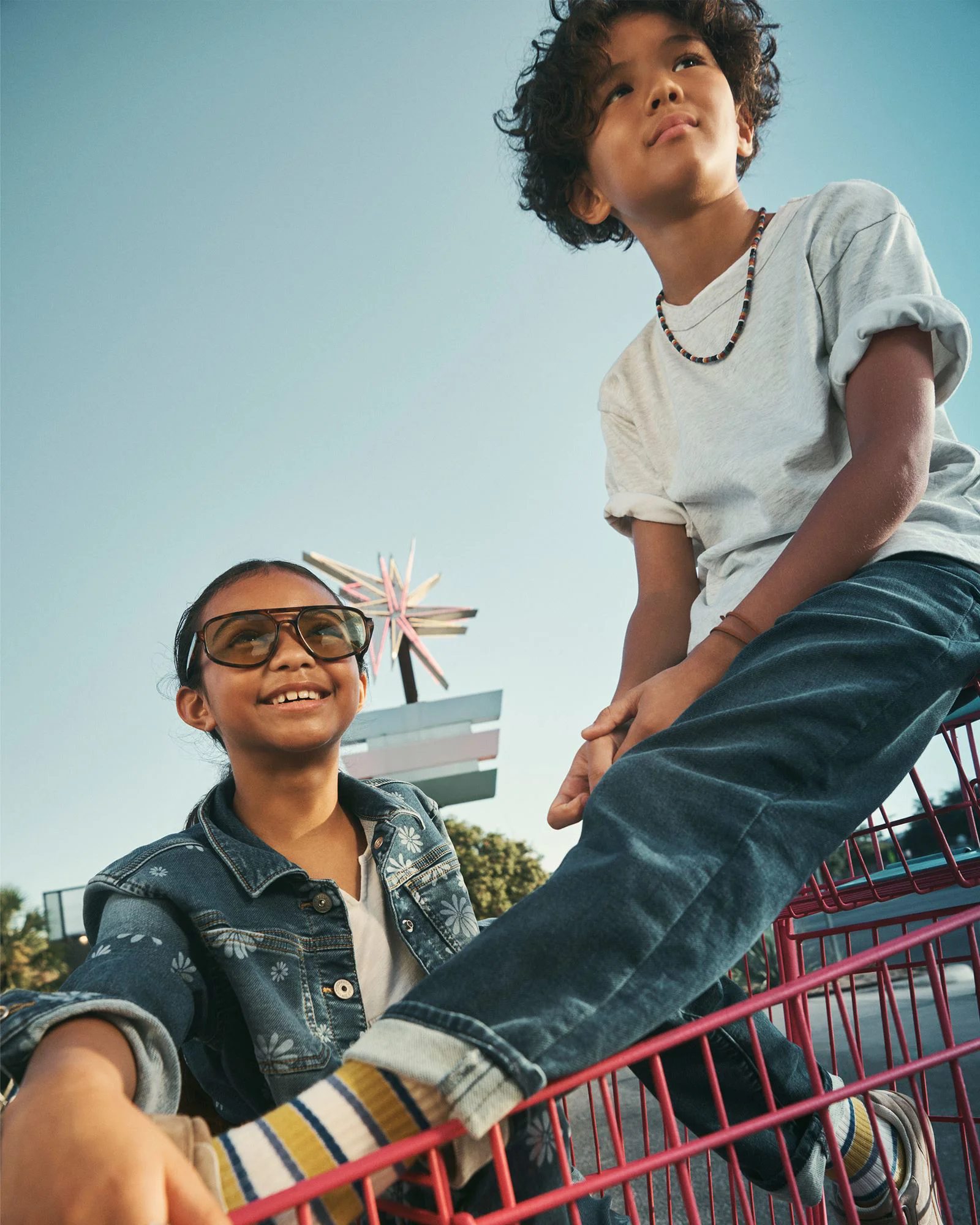 OshKosh Pantaloni drepti din denim Dark Wash foto
