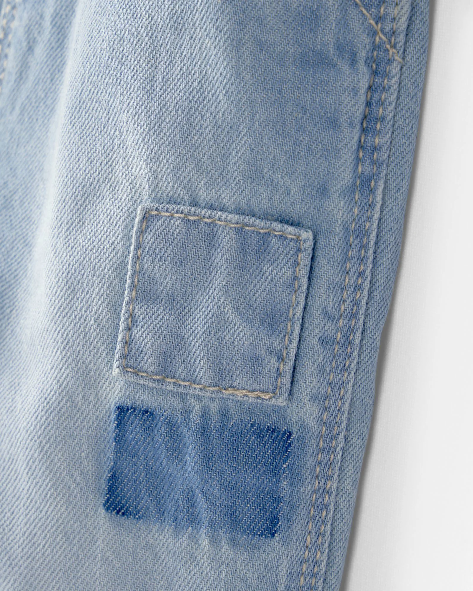 OshKosh Длинный джинсовый комбинезон Patchwork Light Wash foto