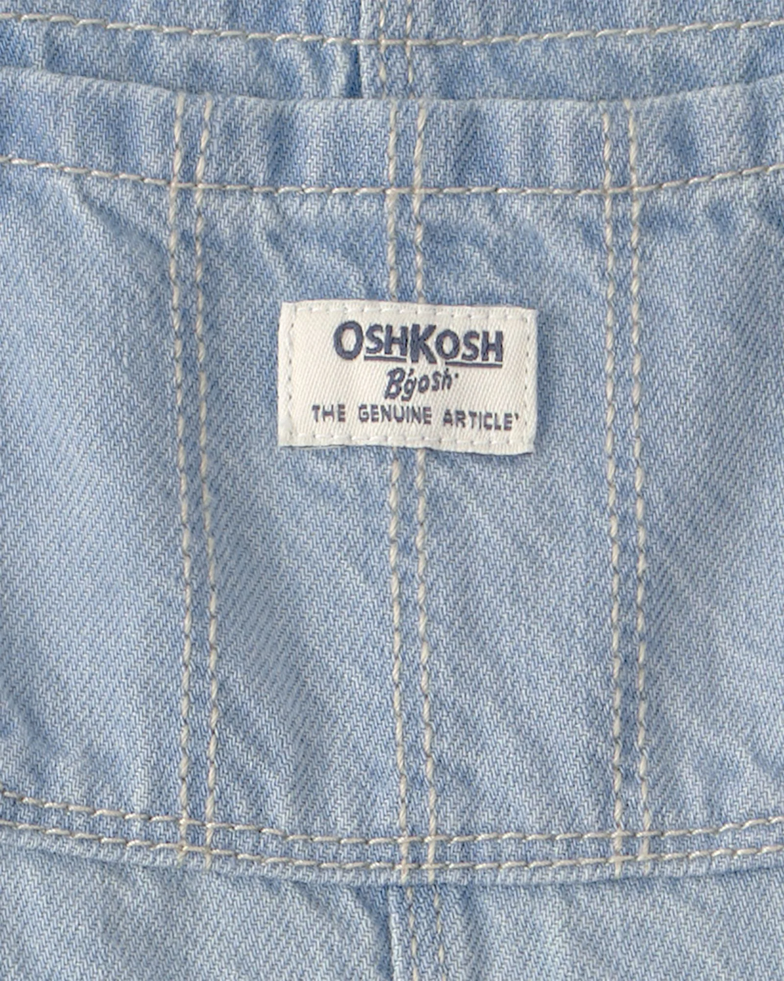 OshKosh Длинный джинсовый комбинезон Patchwork Light Wash foto