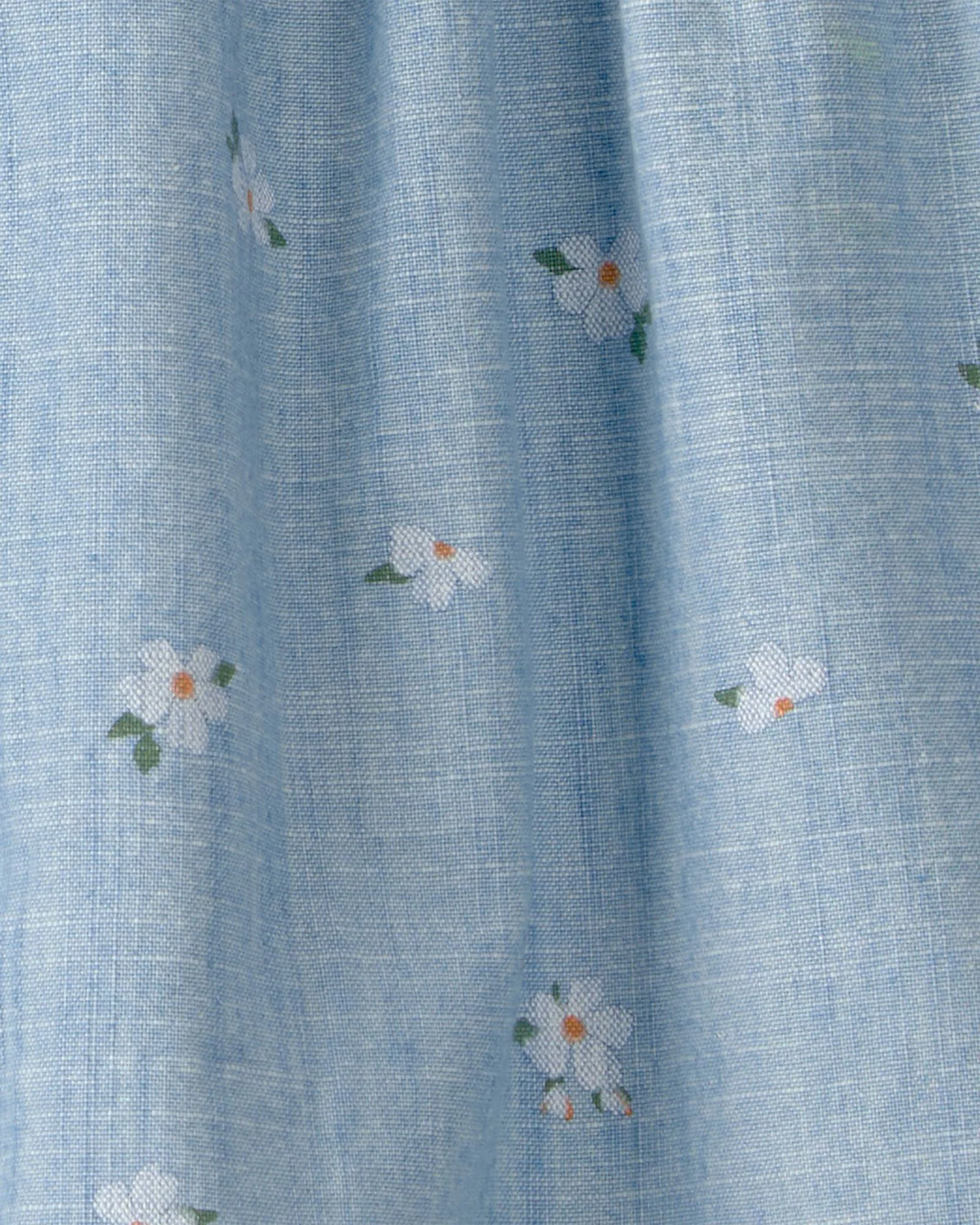 OshKosh Set 2 pieste Chambray Floral Blue - top cu volane si pantaloni scurti foto