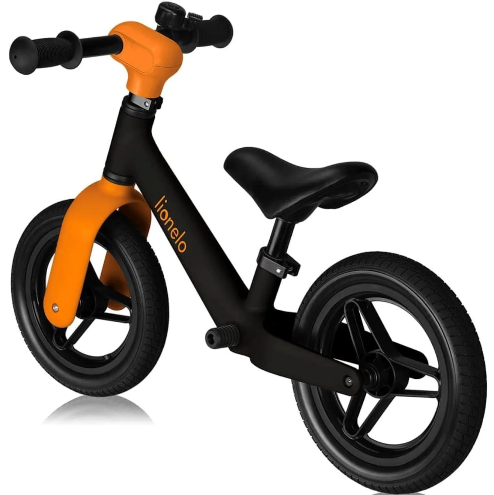 Bicicleta fara pedale Lionelo Toni Negru-portocaliu foto