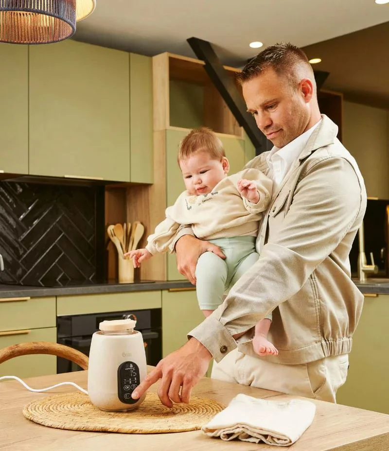 Incalzitor pentru biberoane (recipiente) Babymoov Nutri Smart+ Mineral Beige foto