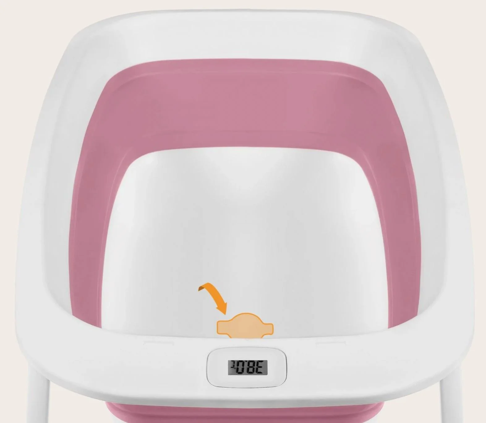 Cadita cu termometru Lionelo Baby Bubble Magnolia Roz foto