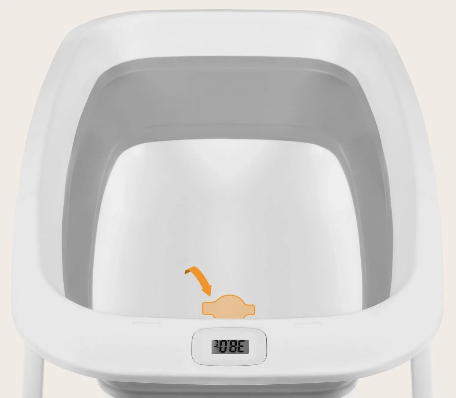 Детская ванночка с термометром Lionelo Baby Bubble Dove Серый foto