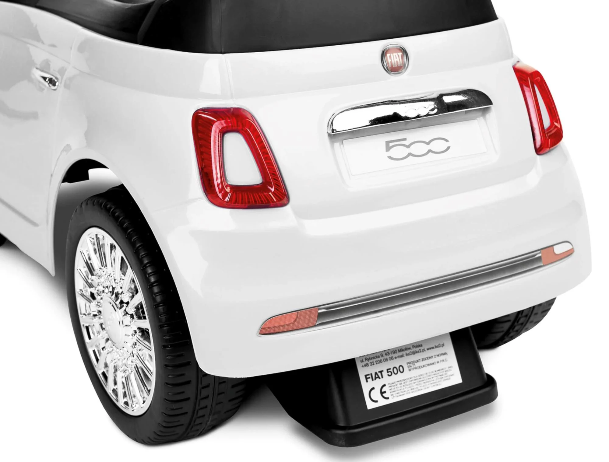 Tolocar pentru copii Caretero Fiat 500 Alb foto