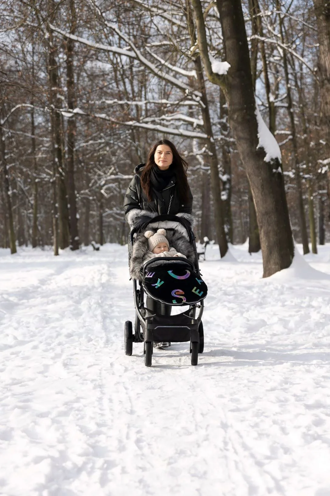 Husa de iarna pentru carucior Caretero Climber Negru foto