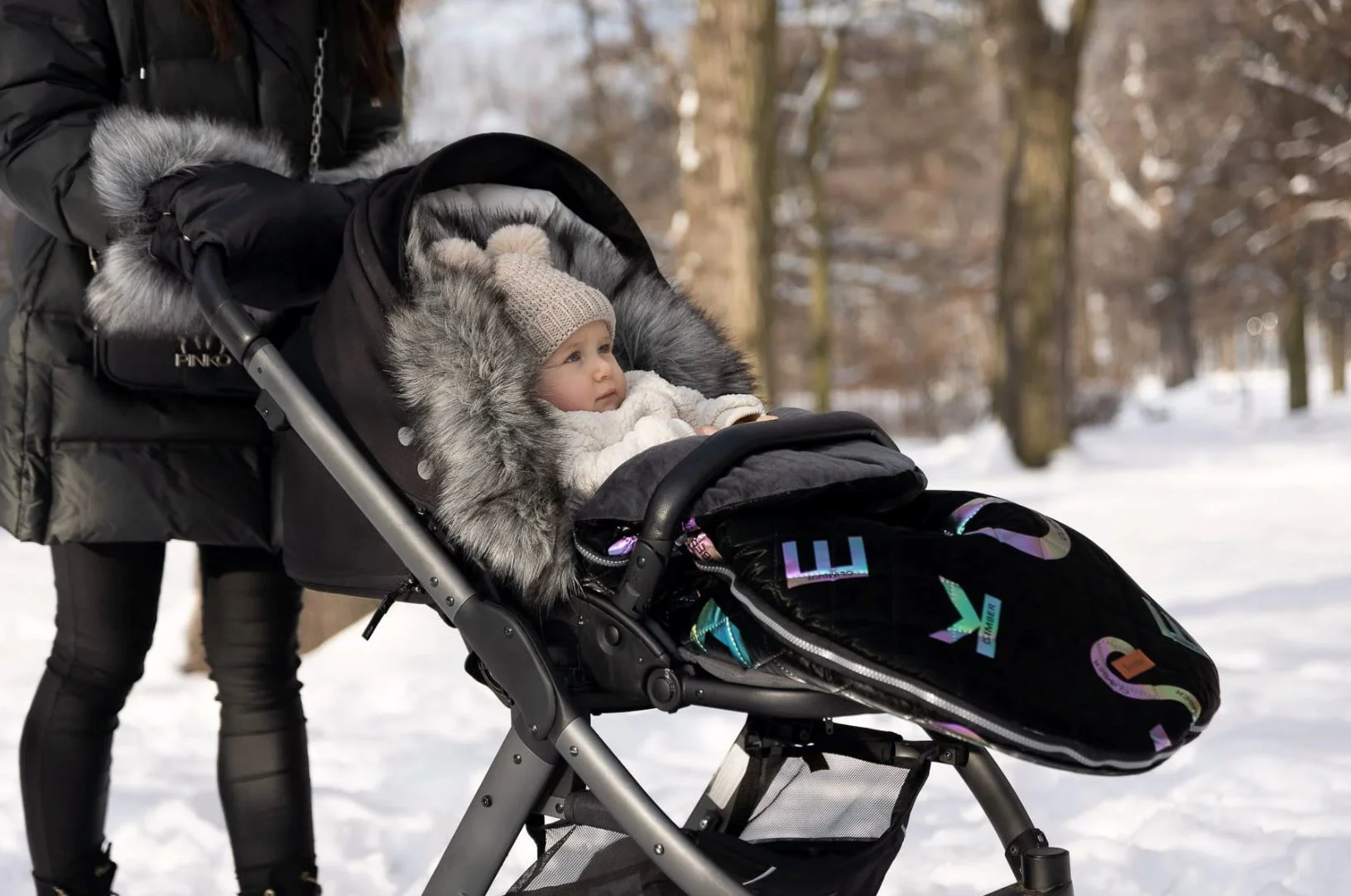 Husa de iarna pentru carucior Caretero Climber Negru foto