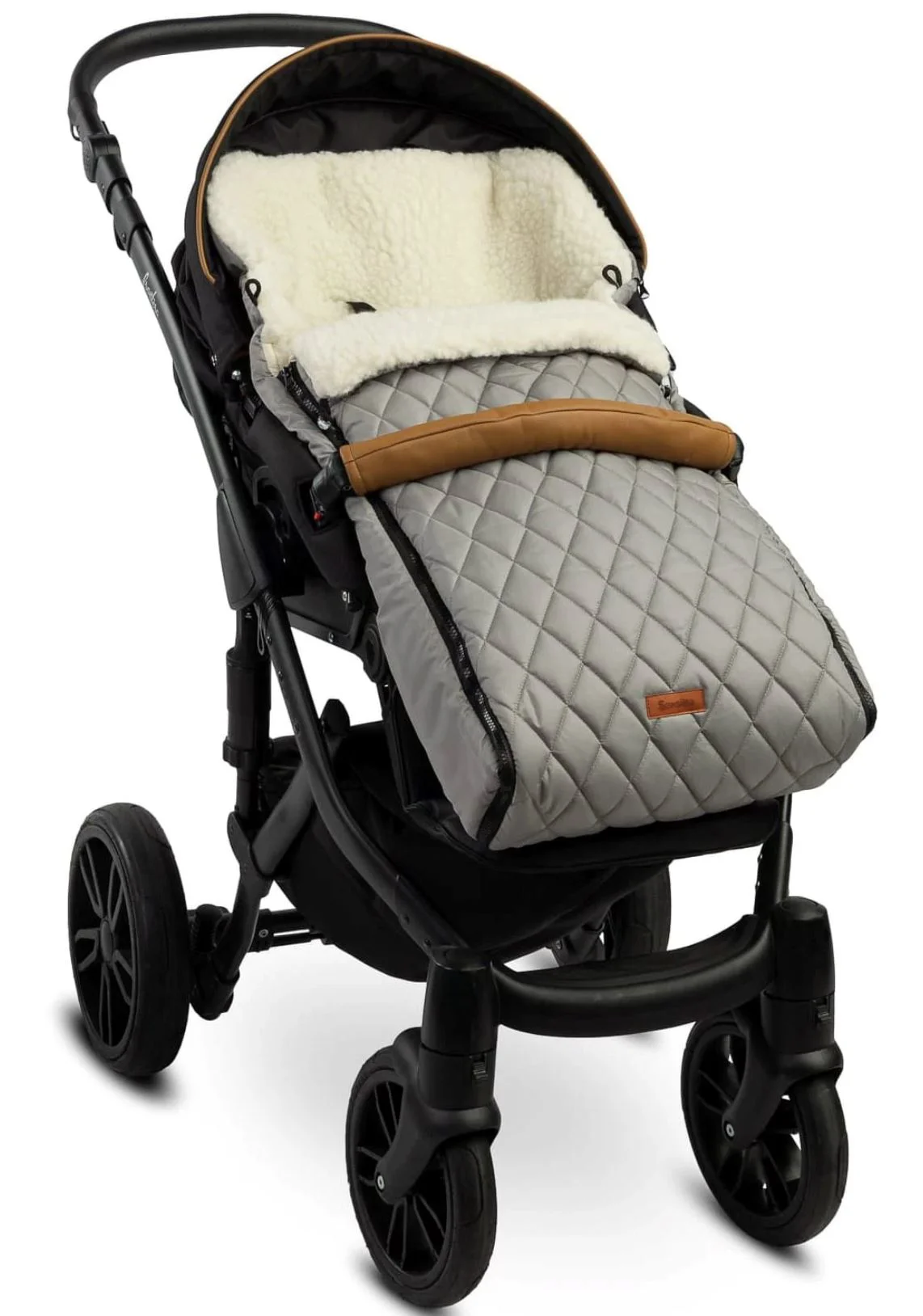 Зимний чехол для коляски Caretero Quilted Серый foto