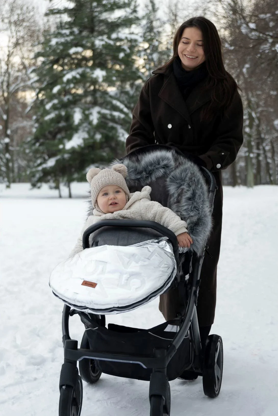 Зимний чехол для коляски Caretero Aspen Silver foto