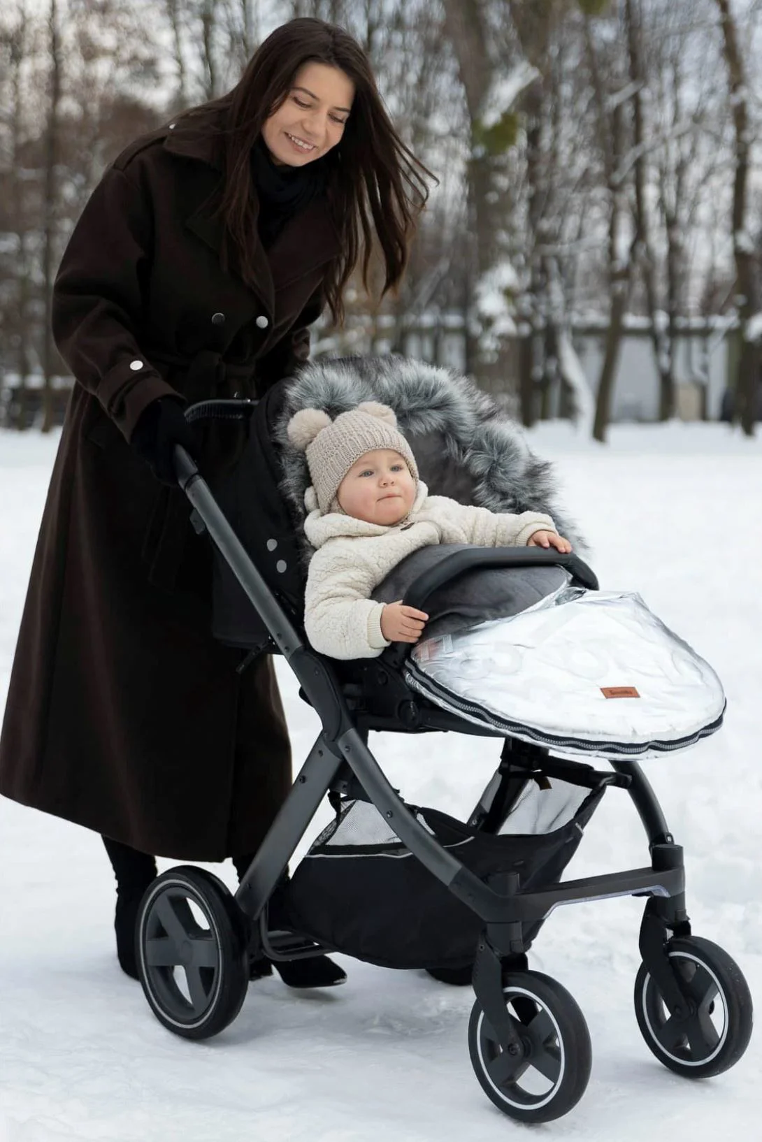 Зимний чехол для коляски Caretero Aspen Silver foto