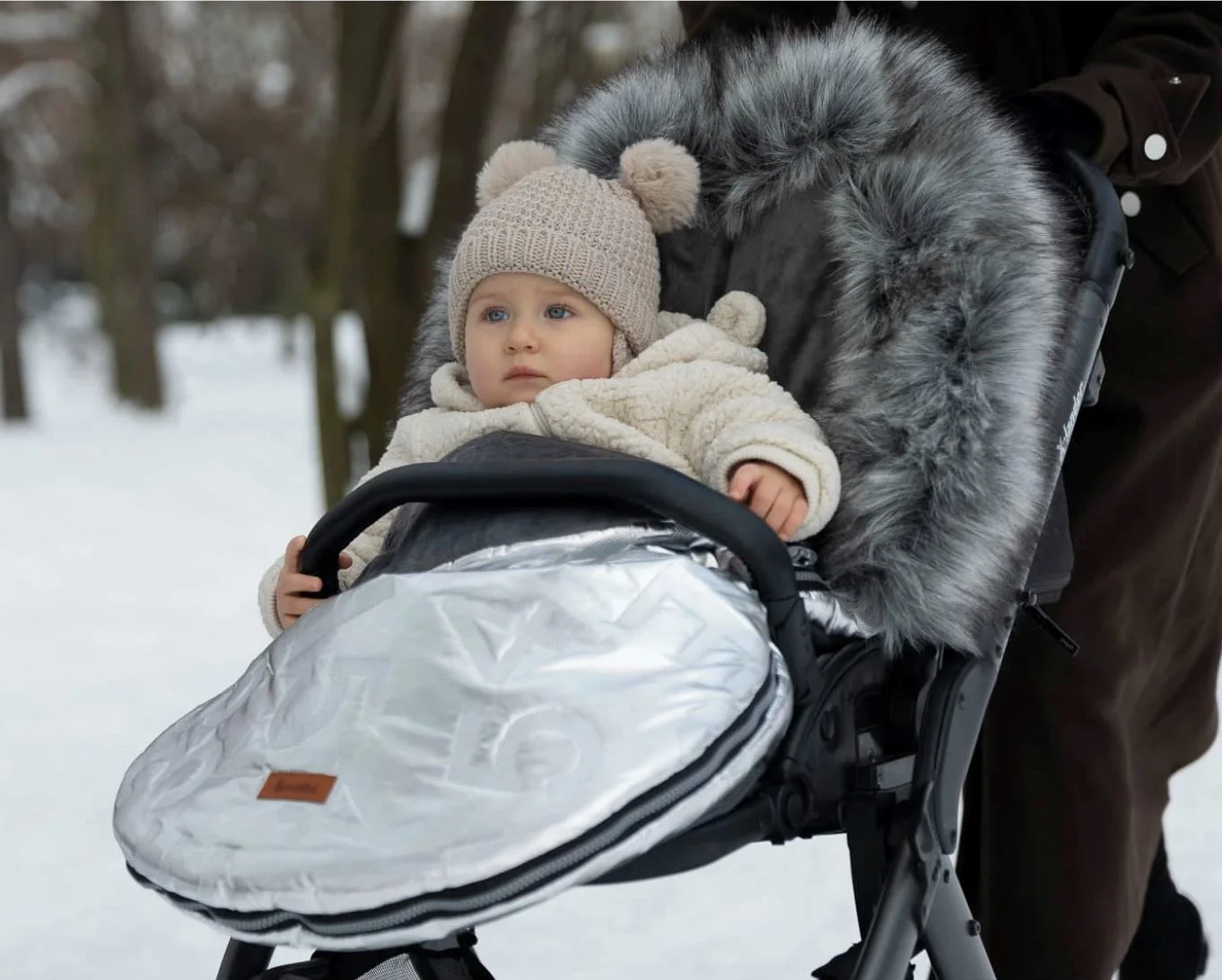 Зимний чехол для коляски Caretero Aspen Silver foto