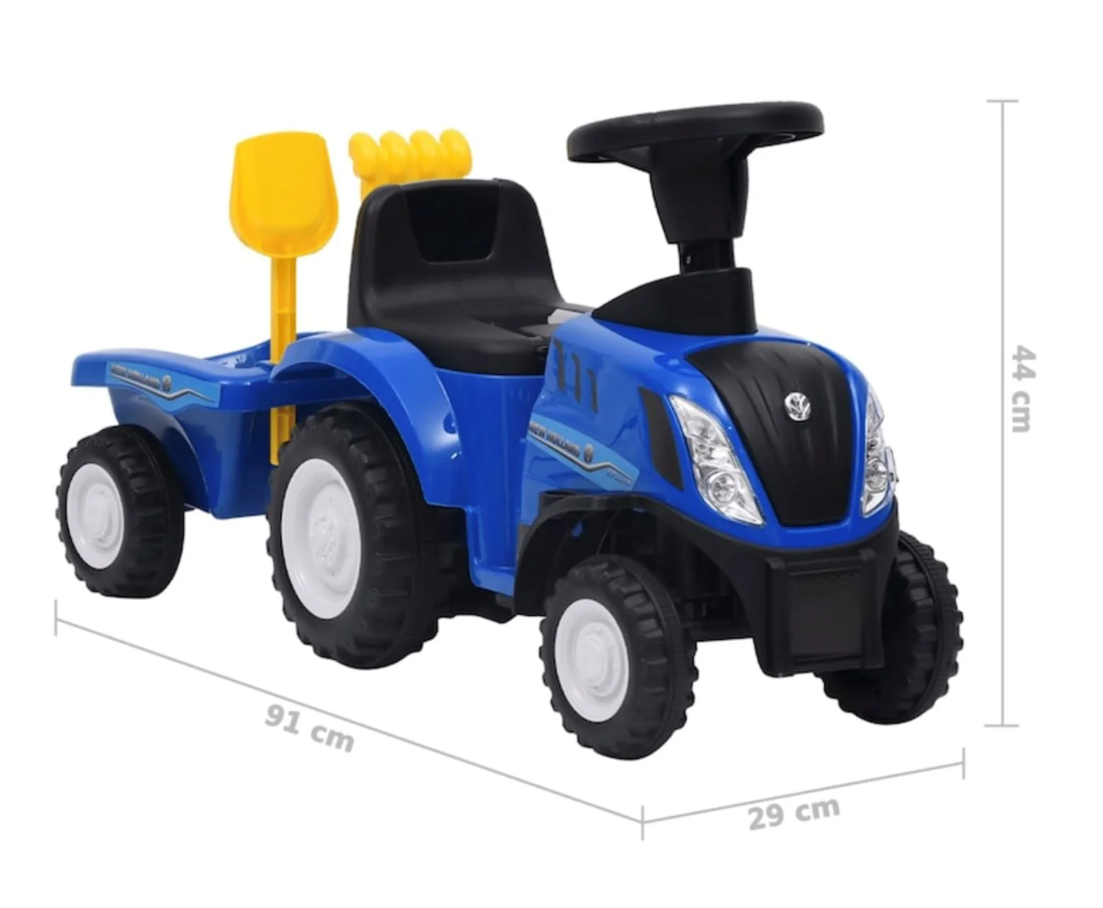 Tolocar pentru copii Baby Mix Tractor cu remorca Albastru foto