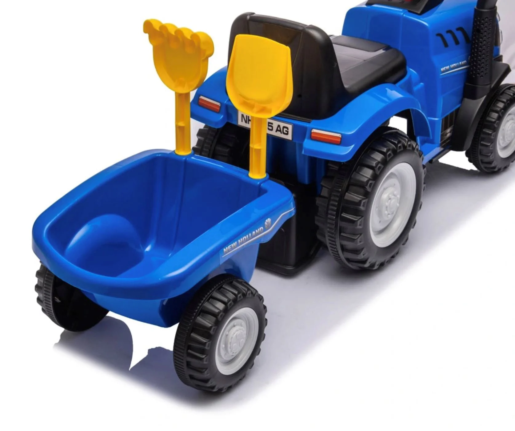 Tolocar pentru copii Baby Mix Tractor cu remorca Albastru foto