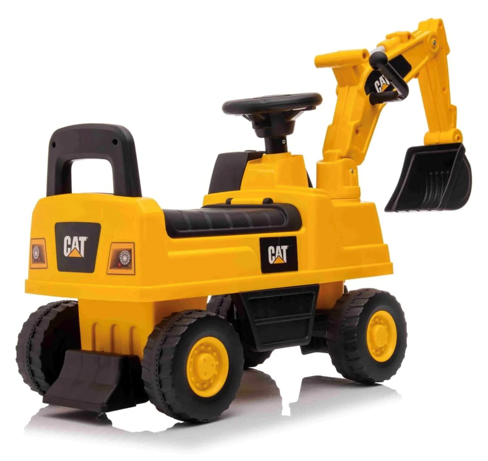 Tolocar pentru copii Baby Mix Excavator cu lopata Galben foto