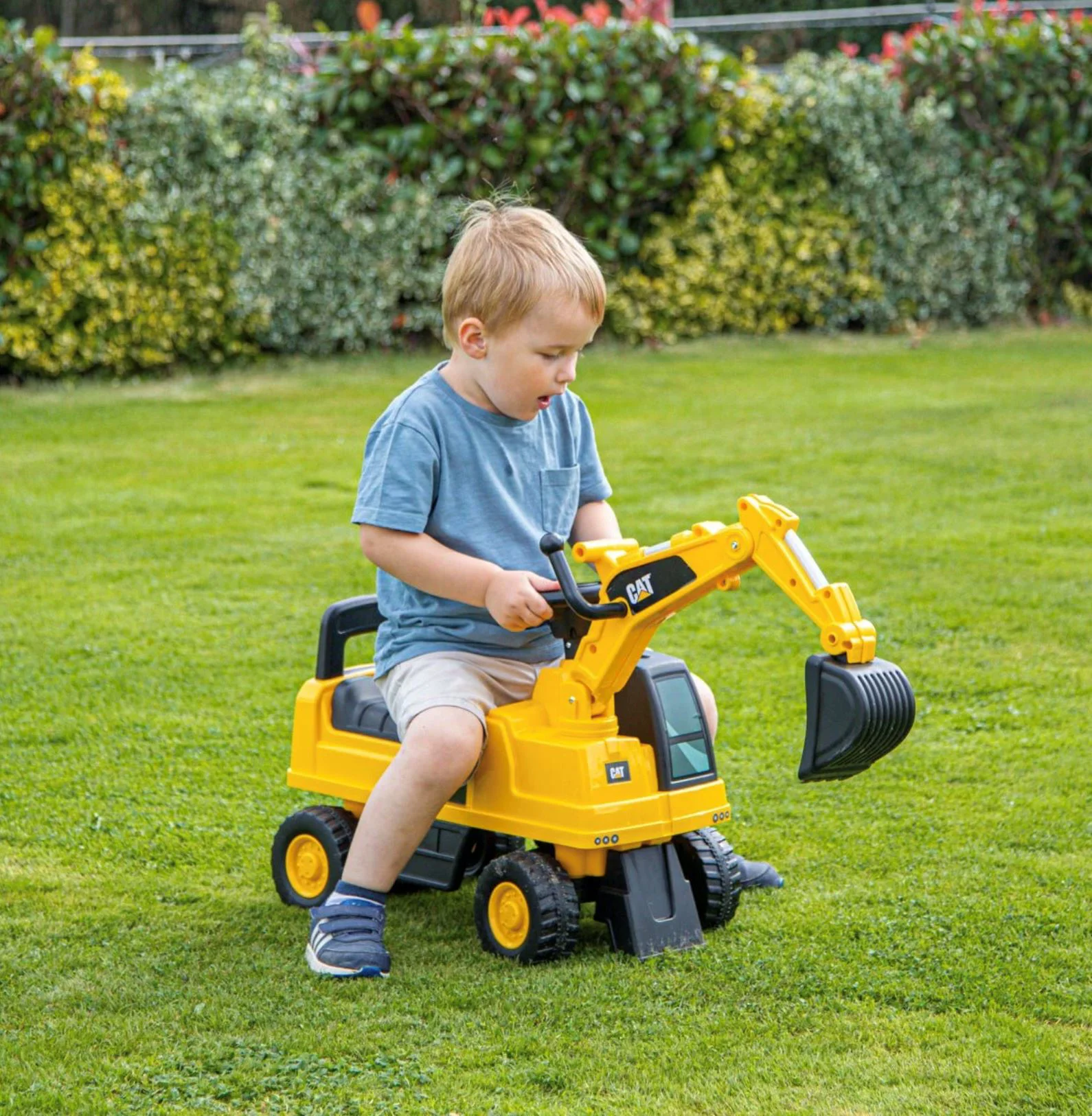 Tolocar pentru copii Baby Mix Excavator cu lopata Galben foto