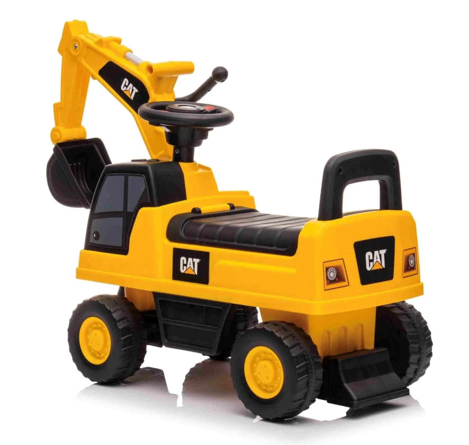 Tolocar pentru copii Baby Mix Excavator cu lopata Galben foto