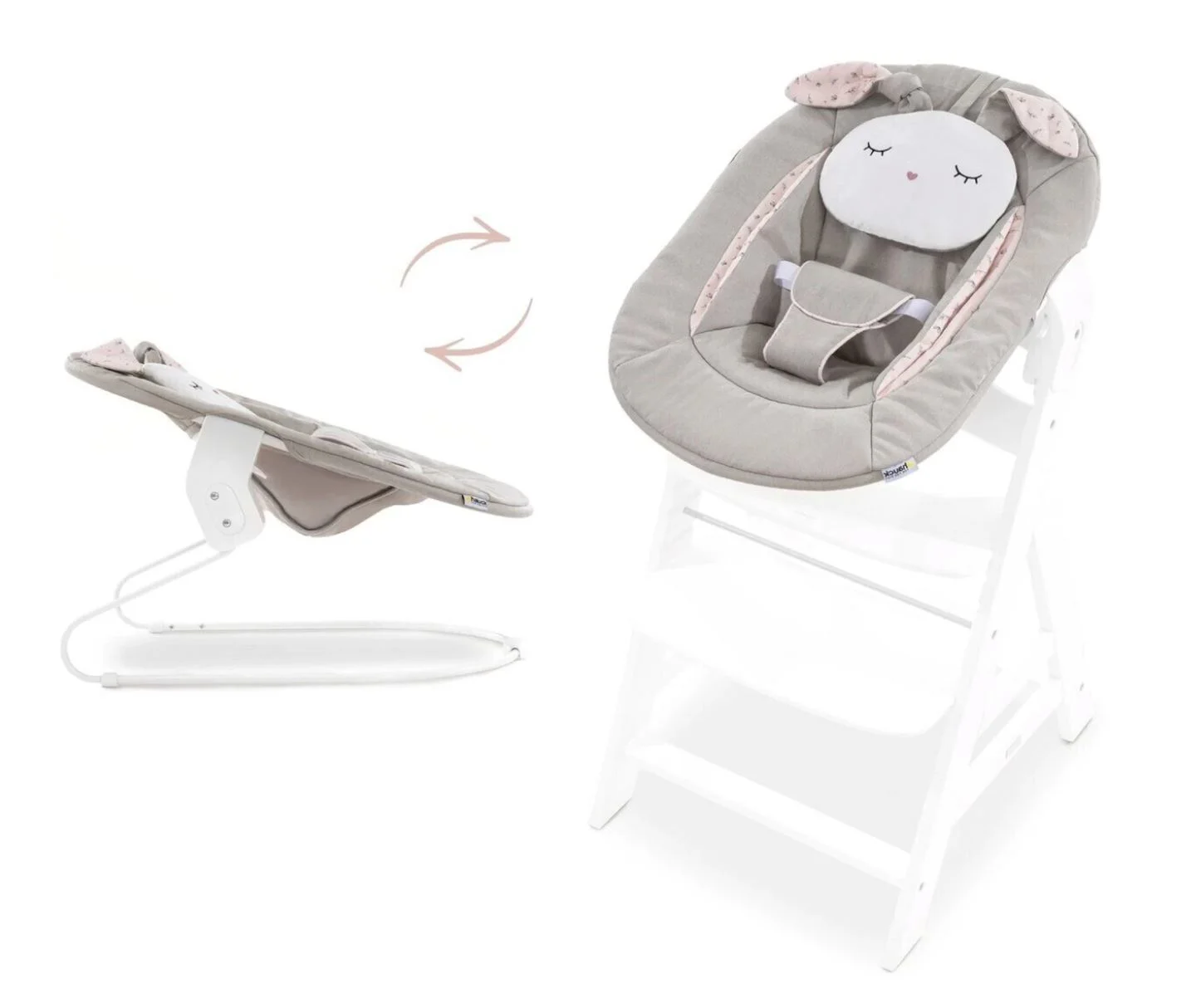 Balansoar 2 in 1 Hauck Alpha Bouncer Powder Bunny foto