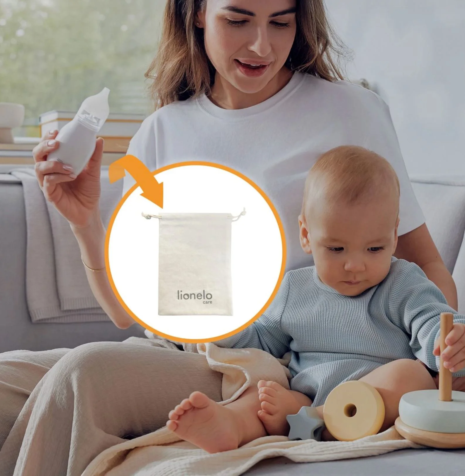 Электронный назальный аспиратор Lionelo Baby Air foto