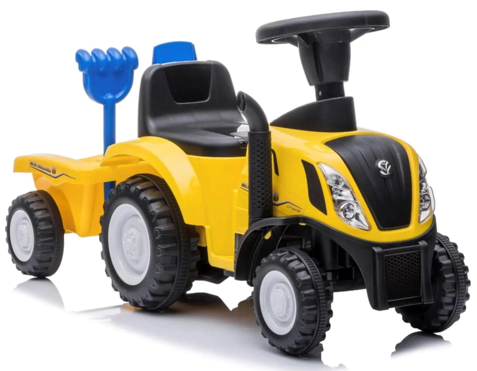 Tractor pentru copii Baby Mix Cu remorca Galben foto