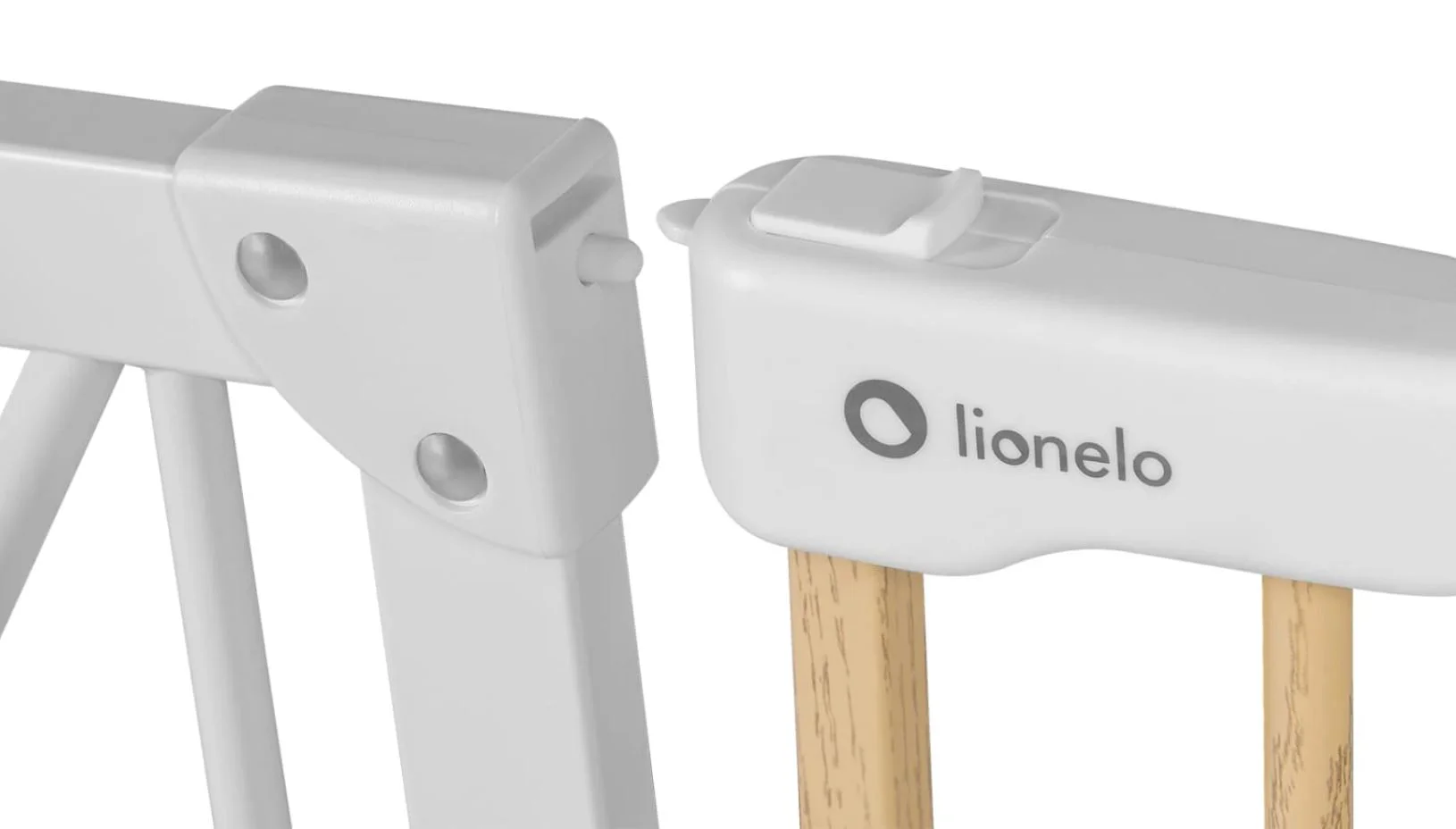 Детские ворота Lionelo Truus Slim White Natural, 75-105 см foto
