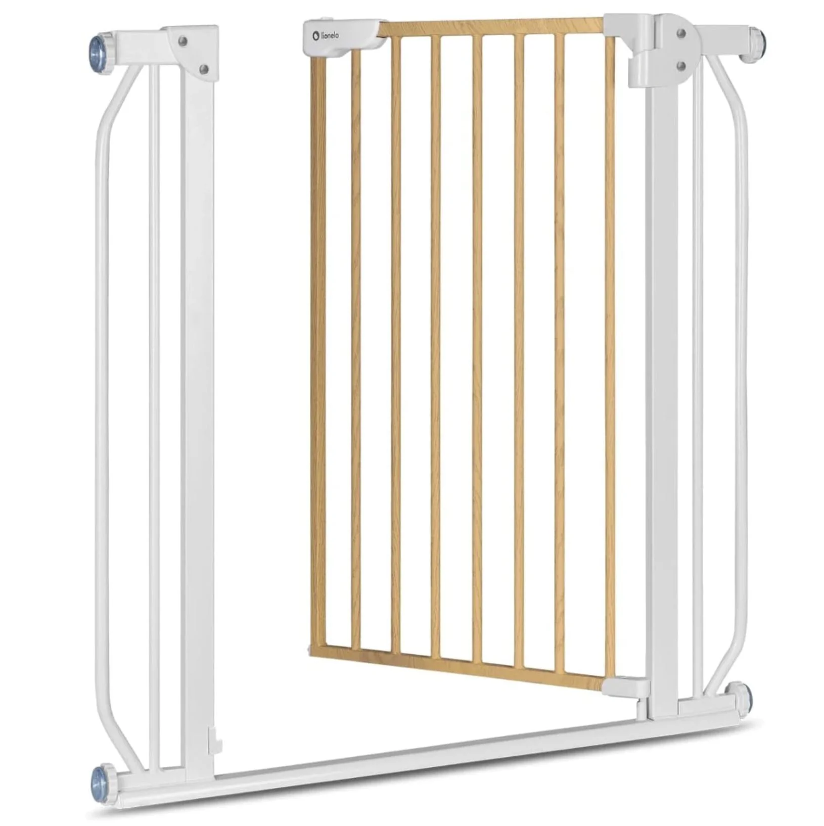 Детские ворота Lionelo Truus Slim White Natural, 75-105 см foto