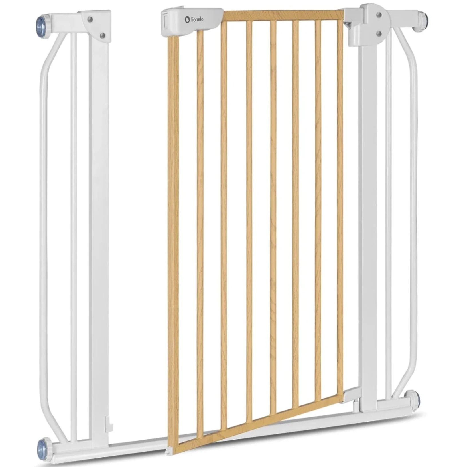 Детские ворота Lionelo Truus Slim White Natural, 75-105 см foto