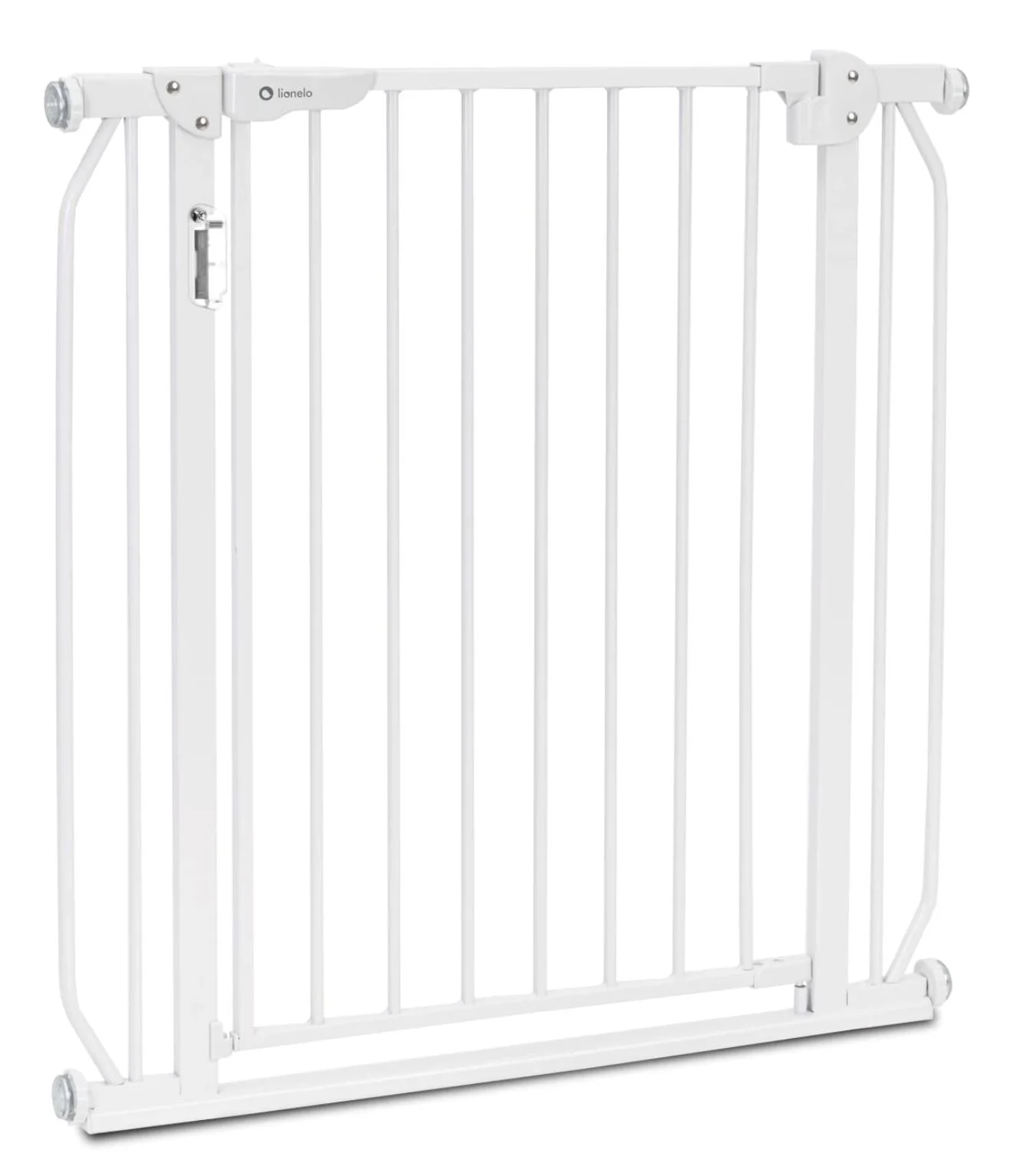 Poarta de siguranta Lionelo Truus Slim LED Alb, 75-105 cm foto