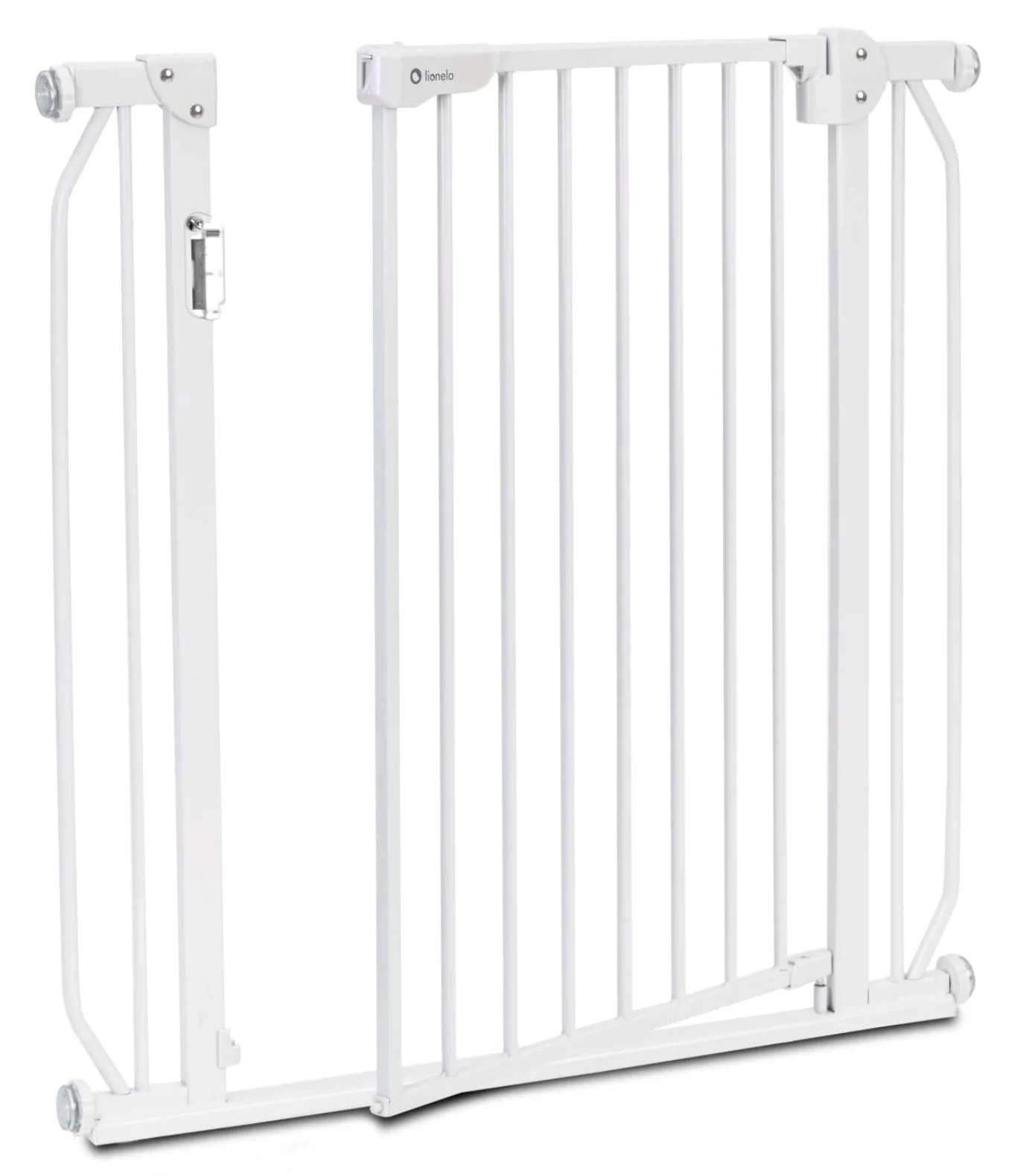 Poarta de siguranta Lionelo Truus Slim LED Alb, 75-105 cm foto