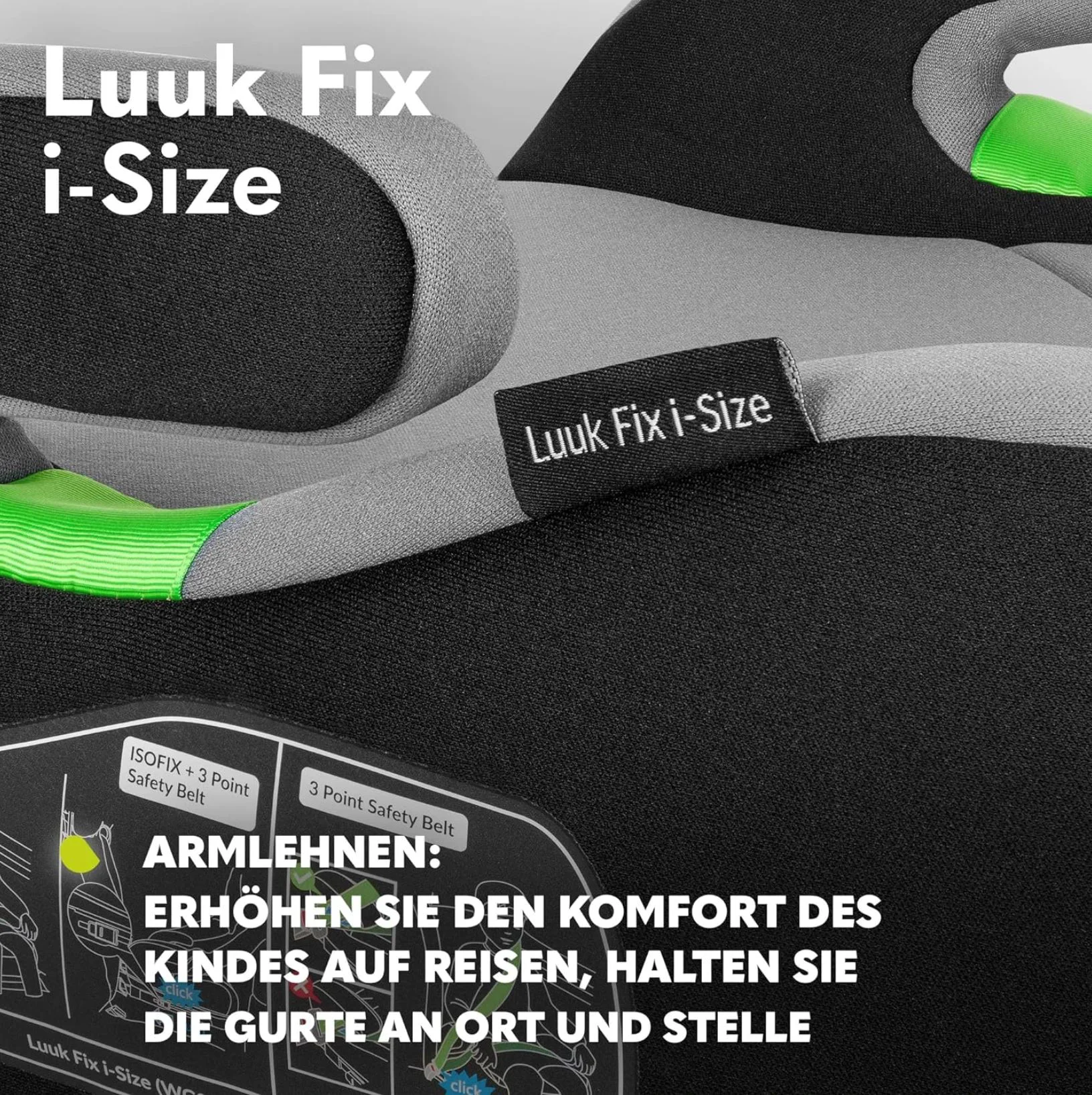 Inaltator auto Lionelo Luuk Fix I-size Gri foto