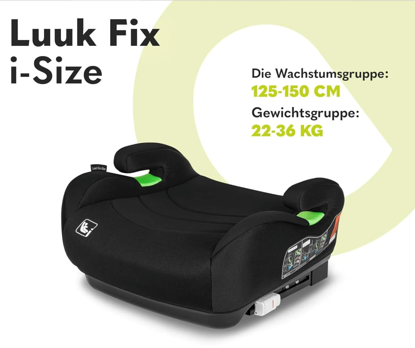 Inaltator auto Lionelo Luuk Fix I-size Negru foto