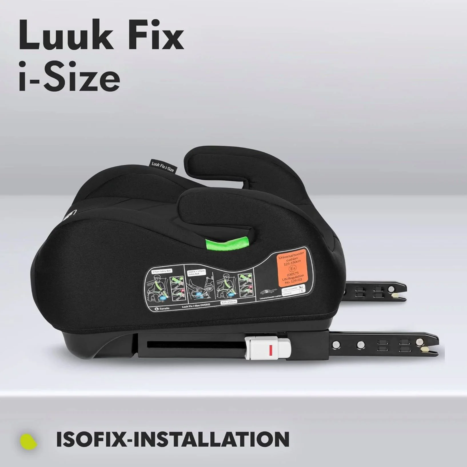 Inaltator auto Lionelo Luuk Fix I-size Negru foto