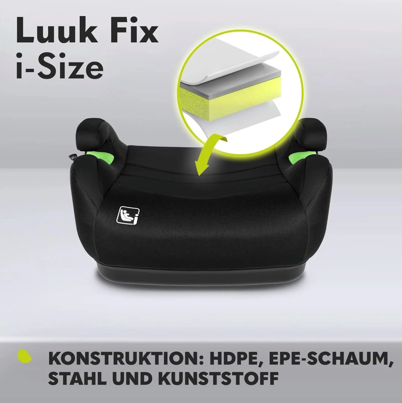 Inaltator auto Lionelo Luuk Fix I-size Negru foto