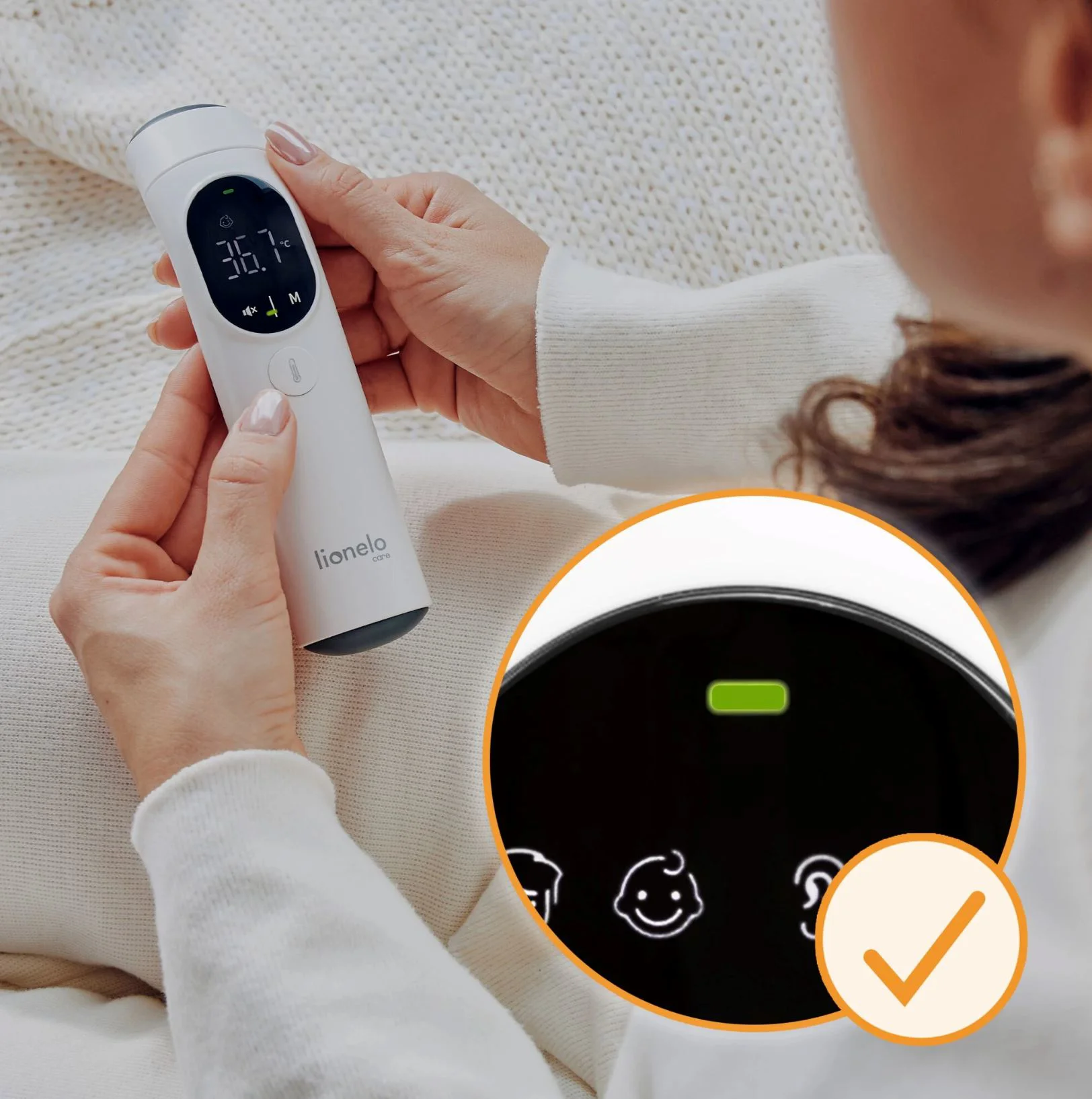 Бесконтактный инфракрасный термометр Lionelo FeverScan foto