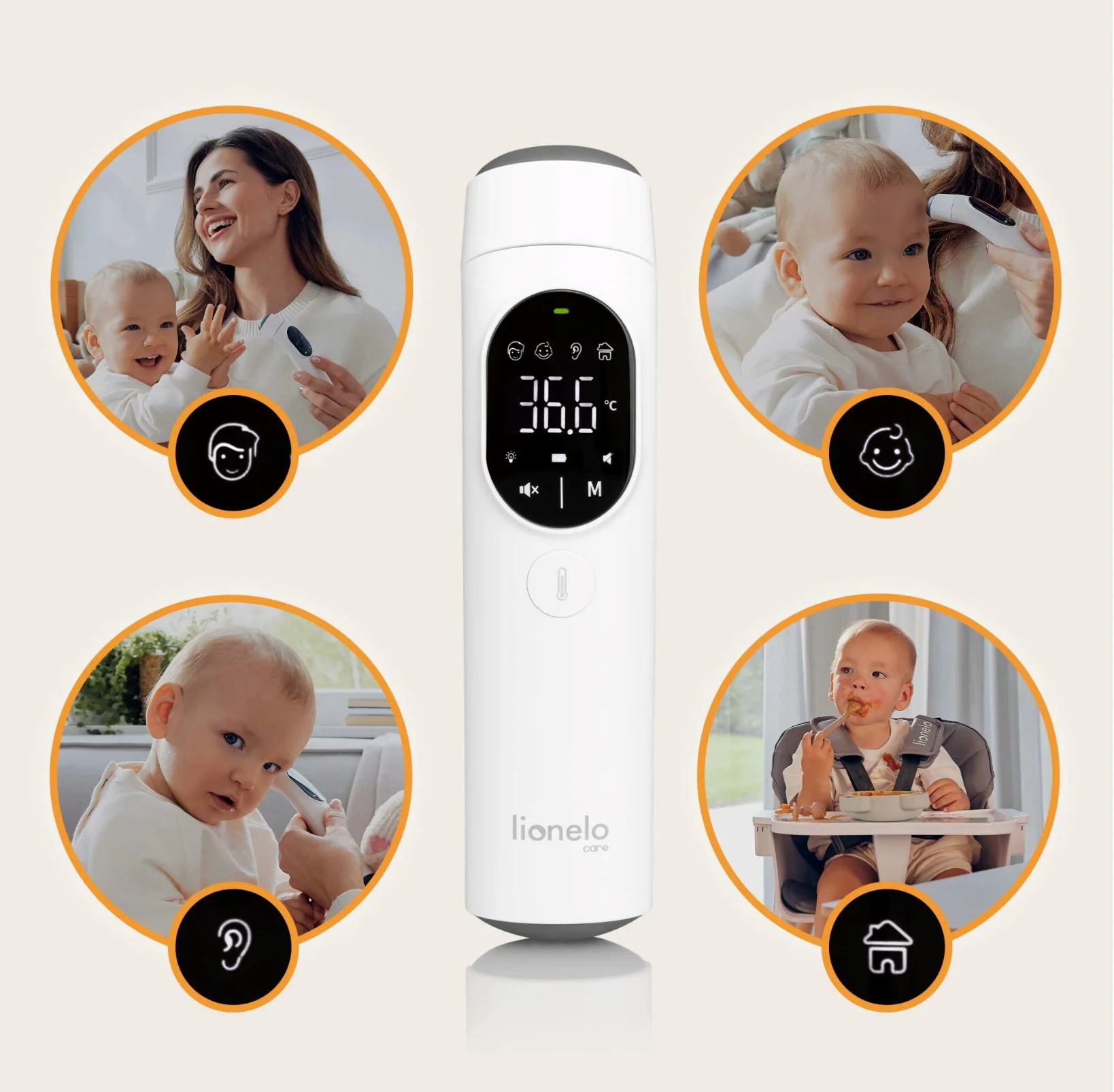 Бесконтактный инфракрасный термометр Lionelo FeverScan foto