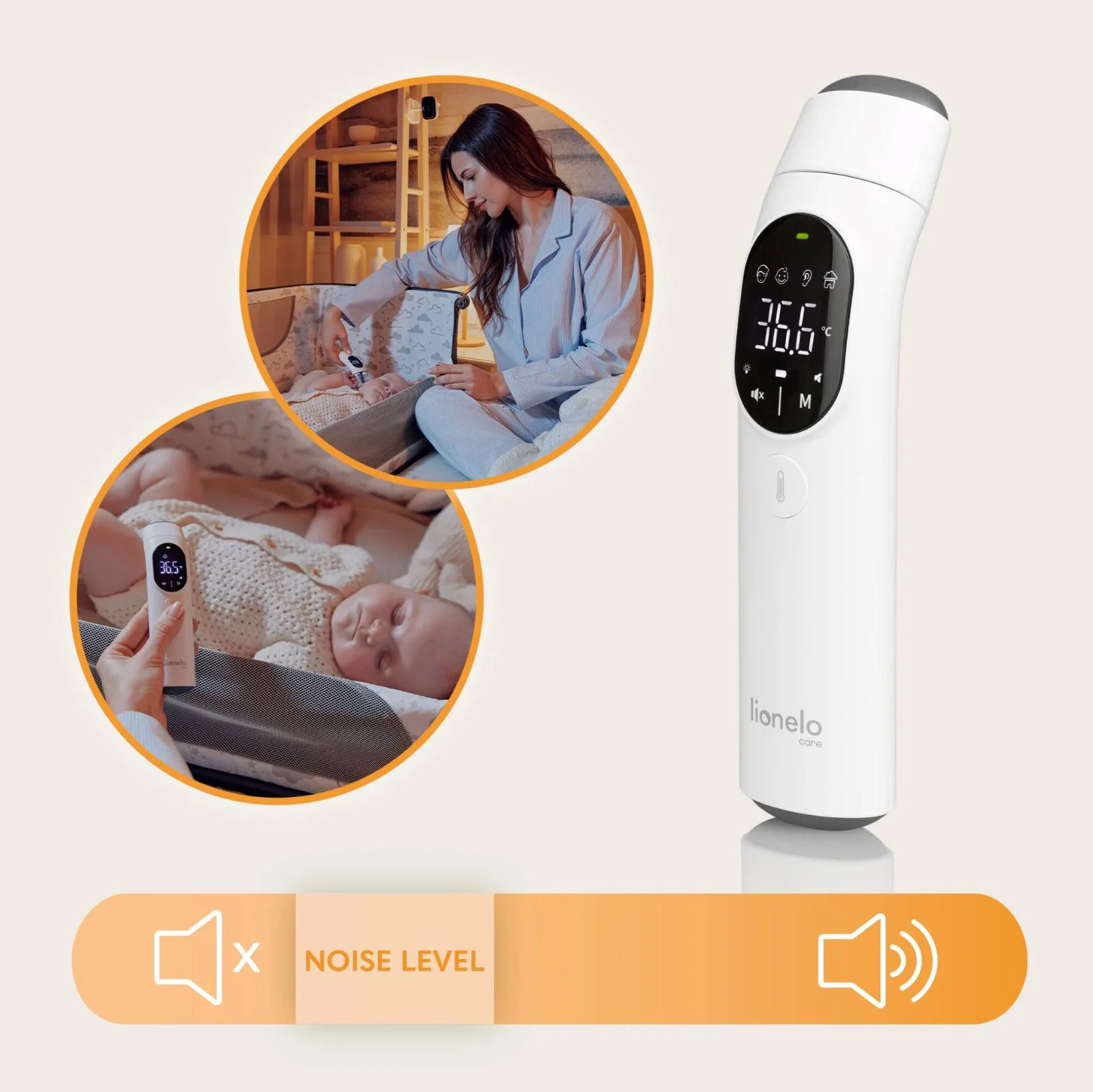 Бесконтактный инфракрасный термометр Lionelo FeverScan foto