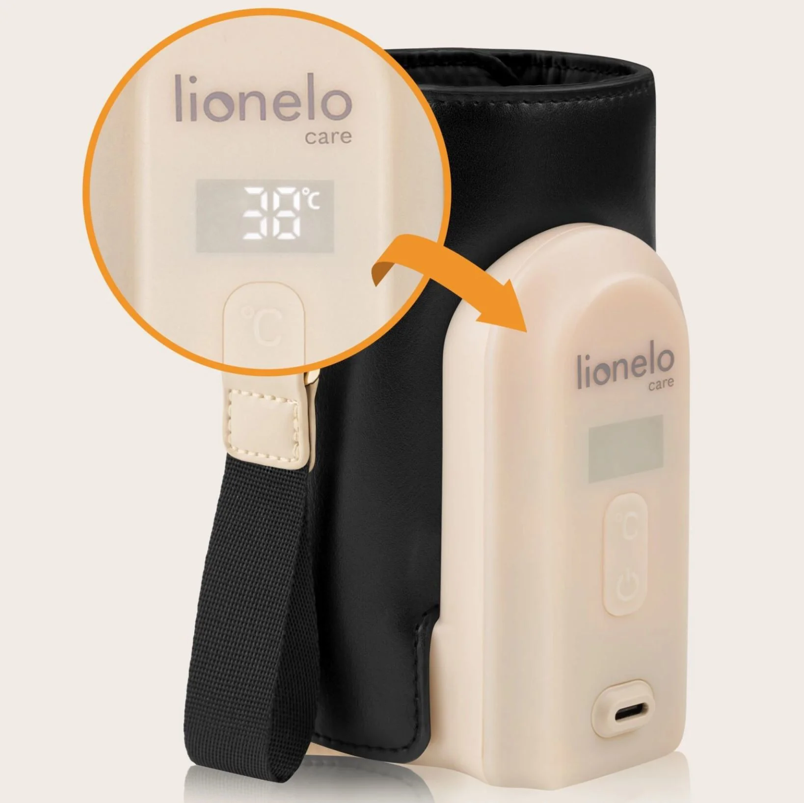 Incalzitor portabil pentru biberoane Lionelo Thermup Go Evo Negru/Auriu foto