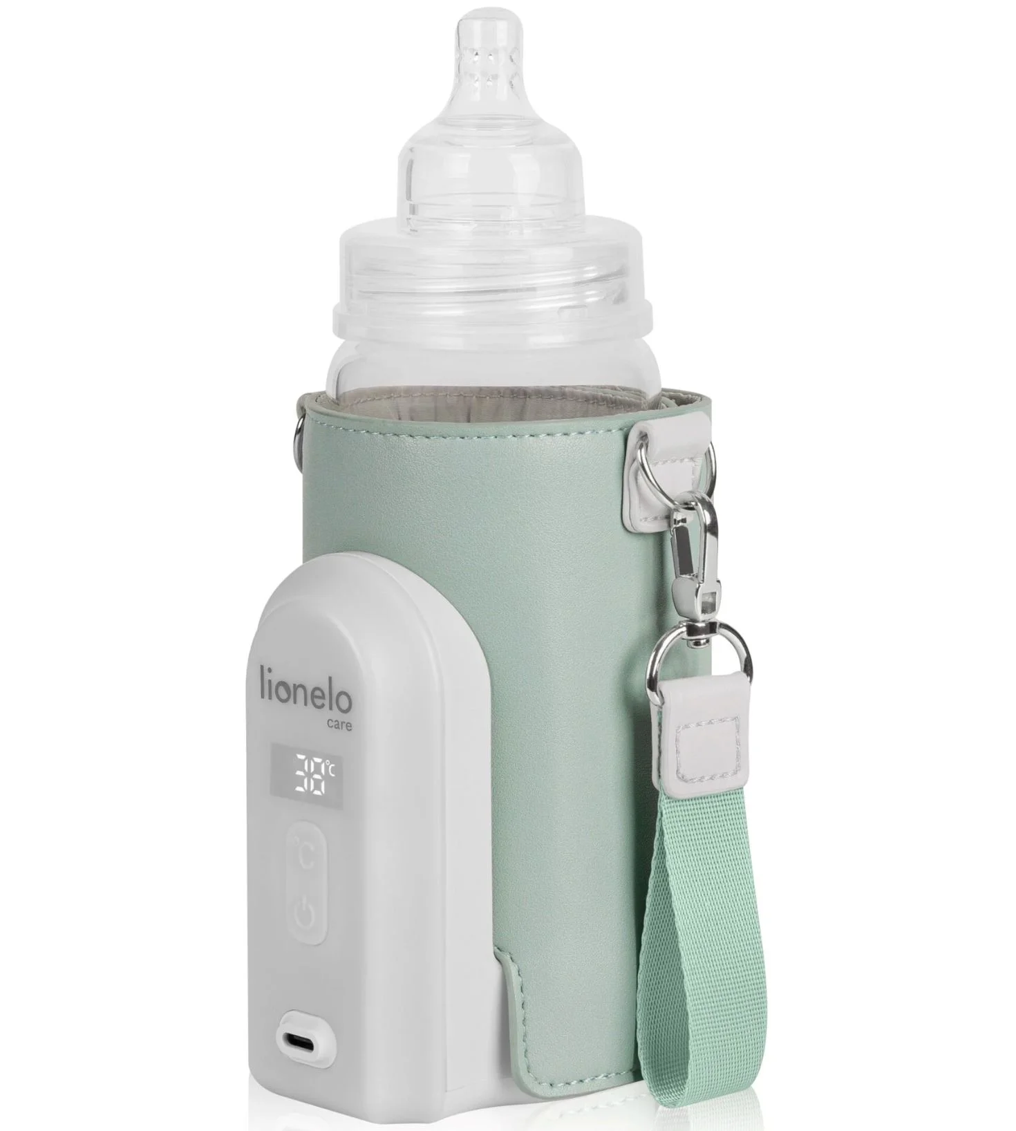 Incalzitor portabil pentru biberoane Lionelo Thermup Go Evo Verde foto