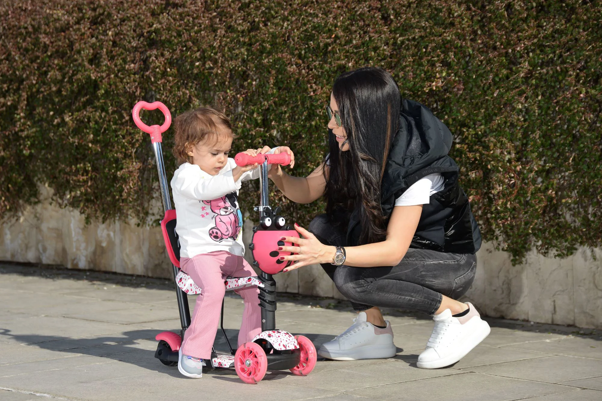 Детский самокат Moni Lollipop Розовый foto