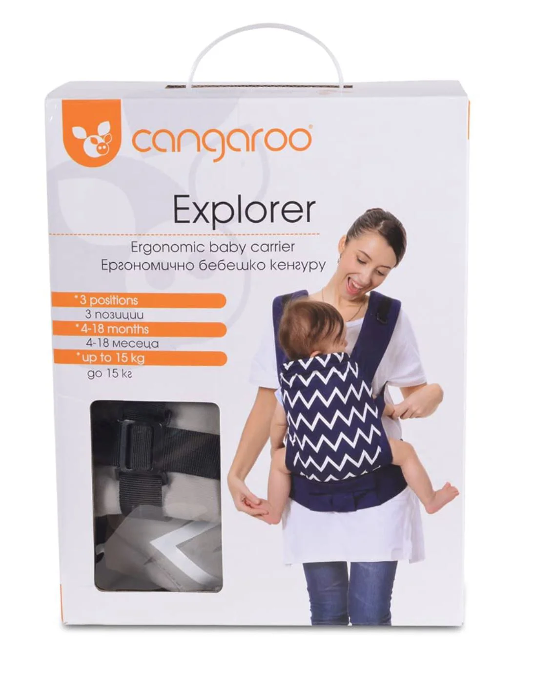 Эргономичный слинг-кенгуру Moni Explorer Синий foto