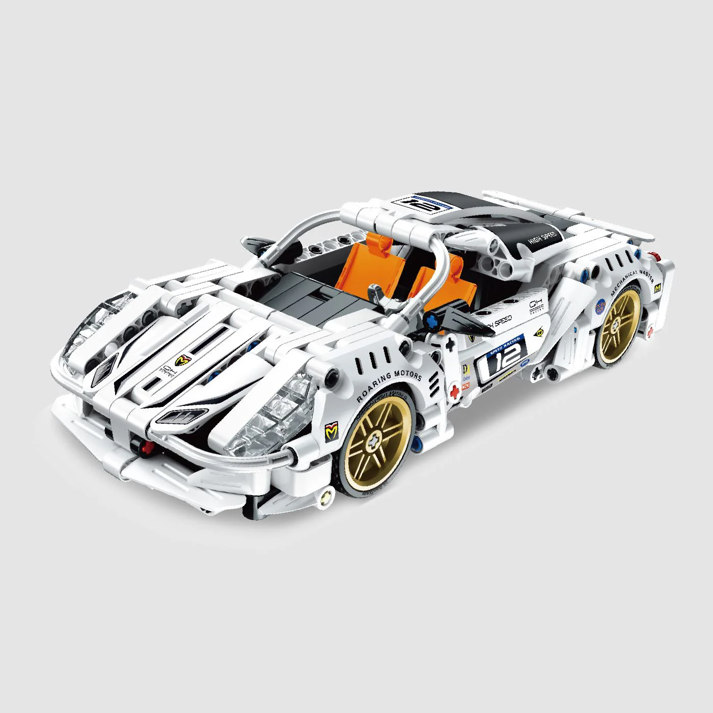Set de constructie cu inertie iM.Master Supercar alb, 437 el. foto