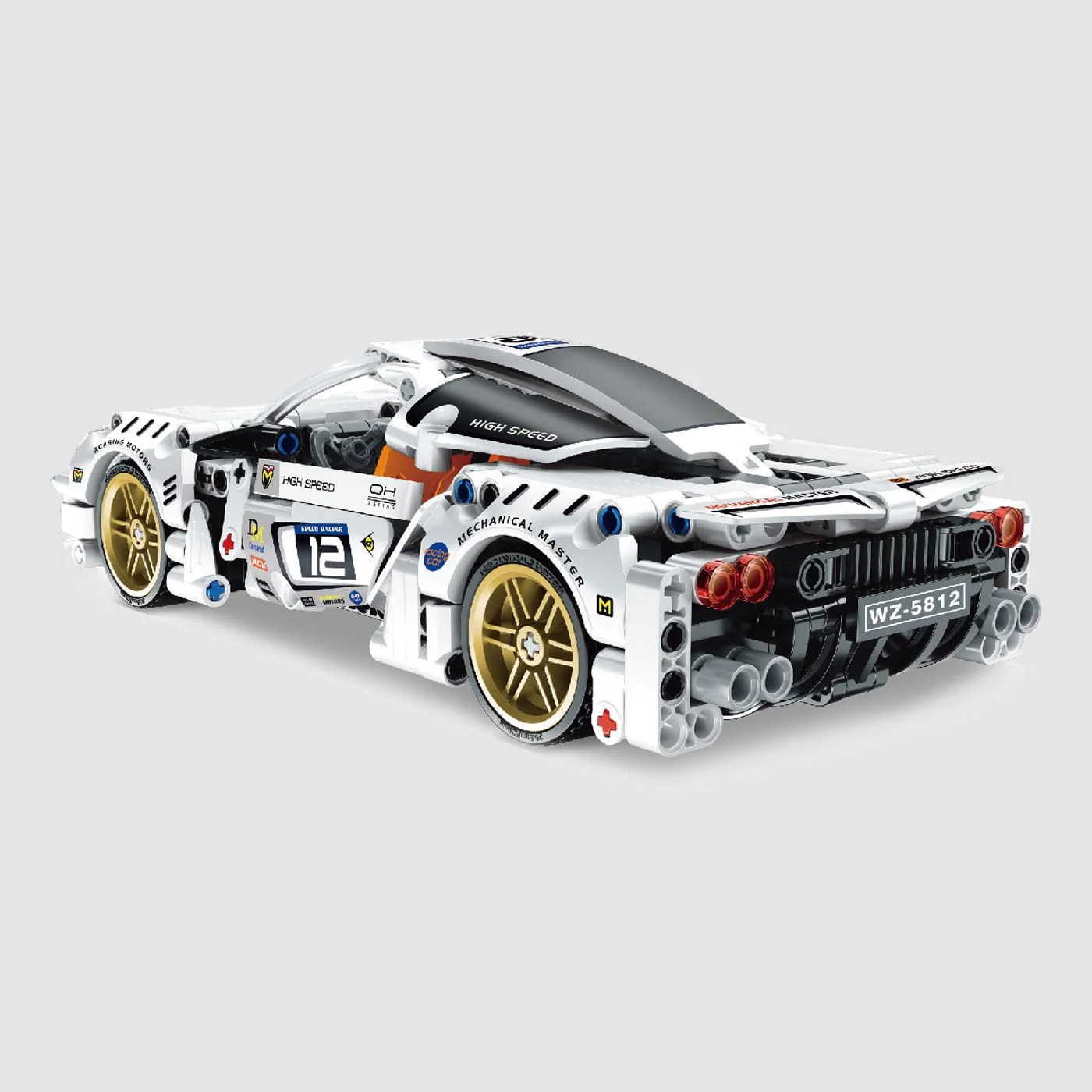Set de constructie cu inertie iM.Master Supercar alb, 437 el. foto